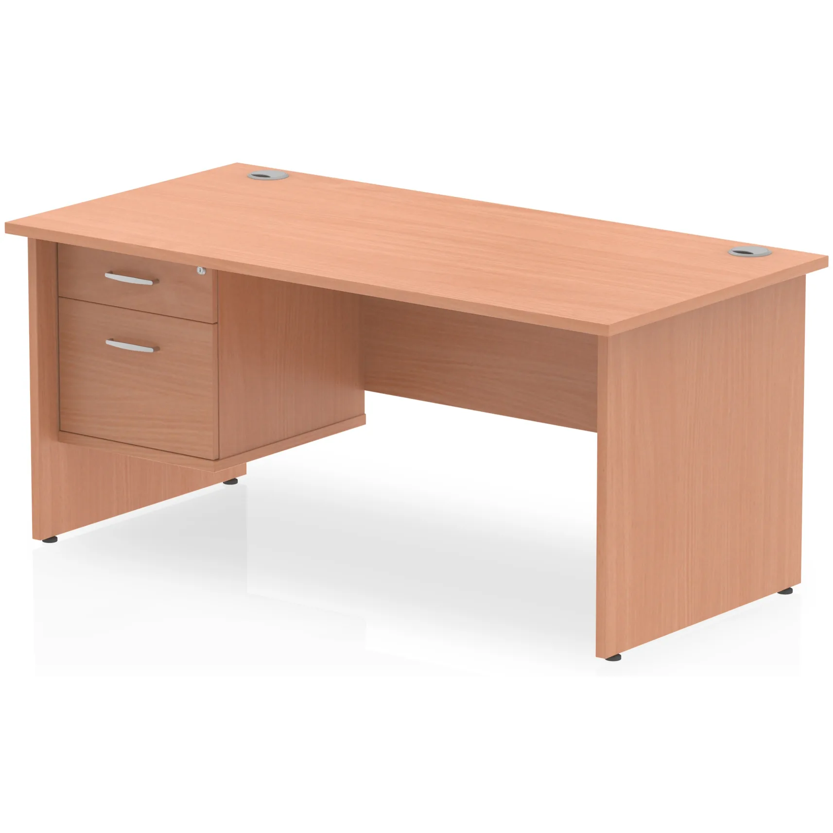 Impulse Panel End Rectangular Office Desk with Storage