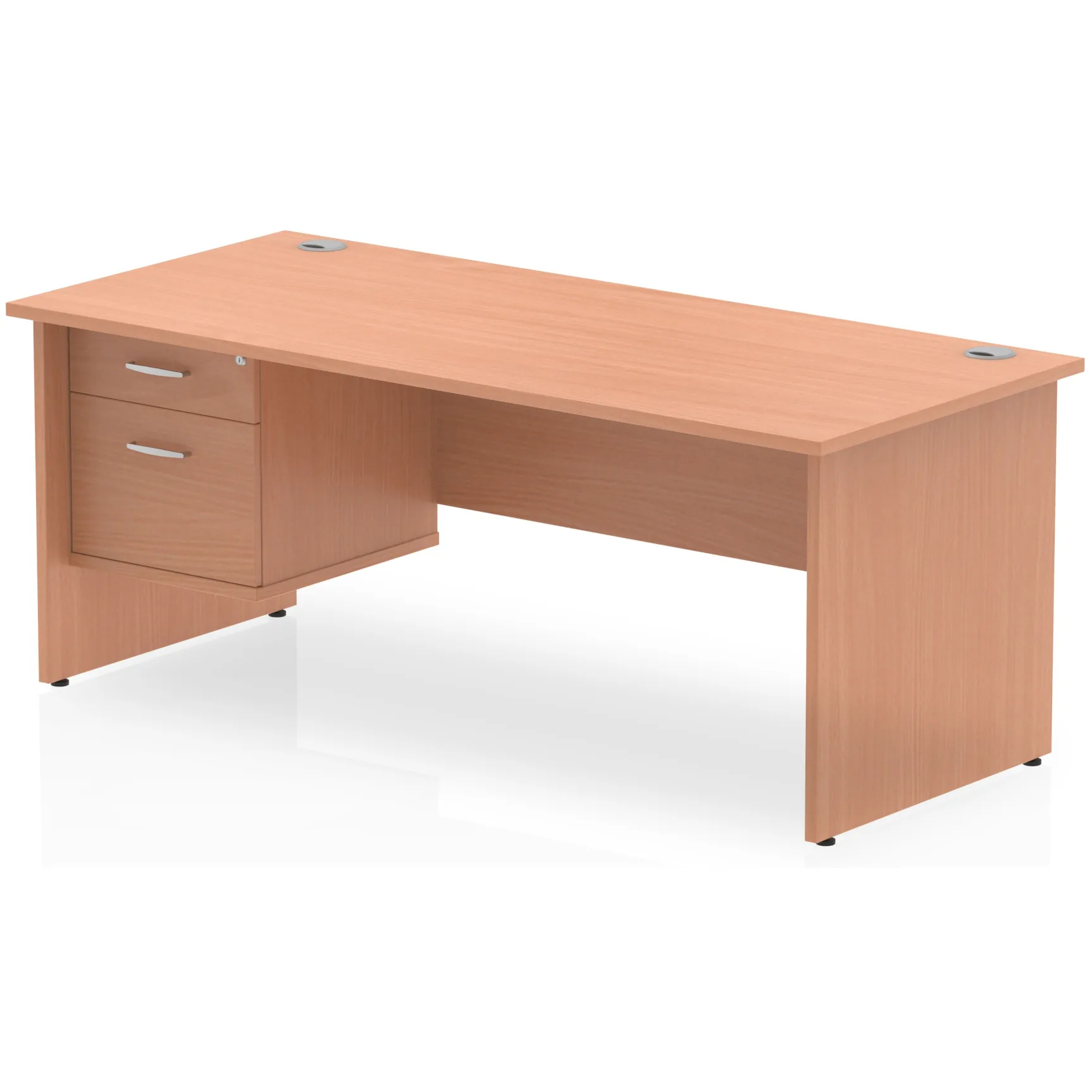 Impulse Panel End Rectangular Office Desk with Storage