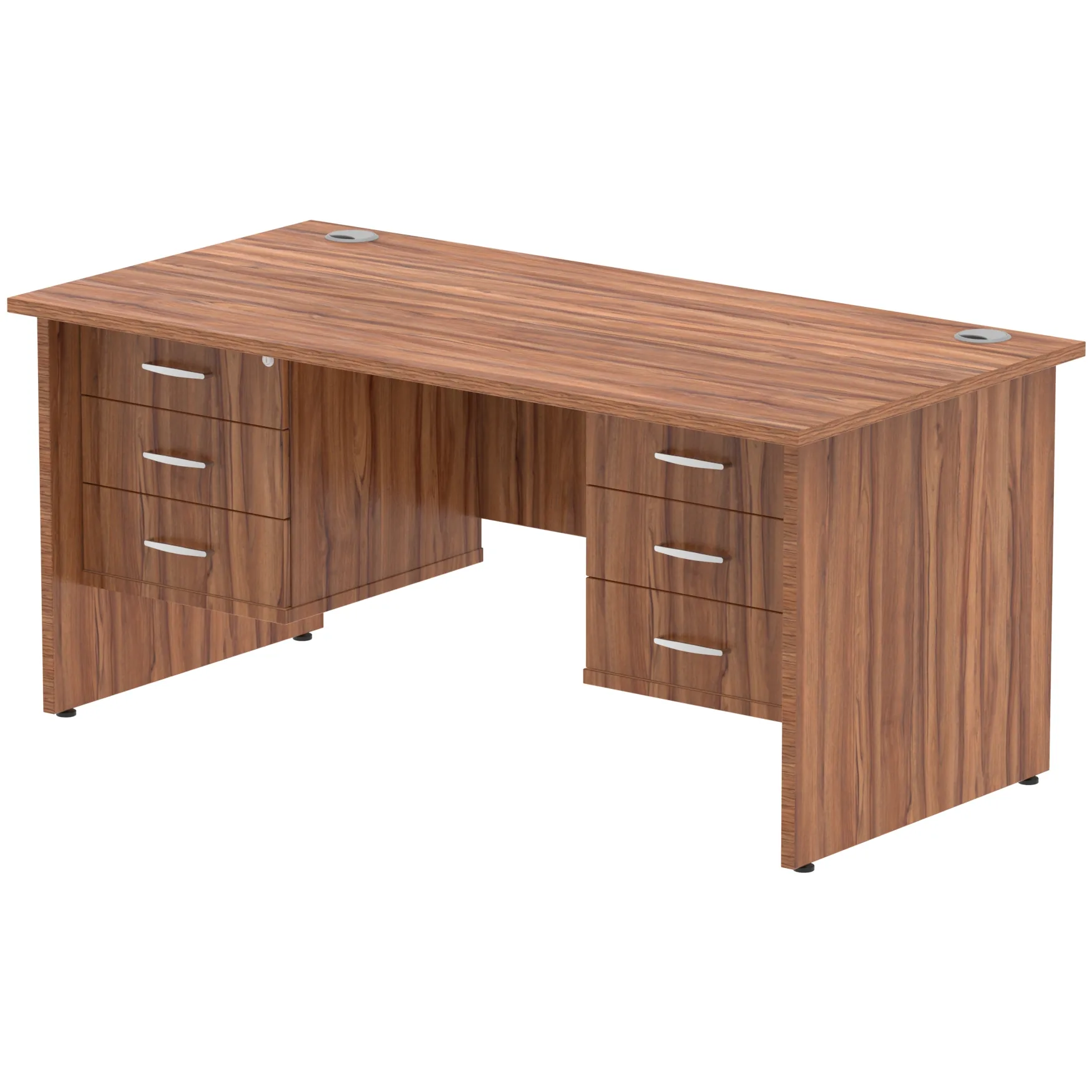 Impulse Panel End Rectangular Office Desk with Storage