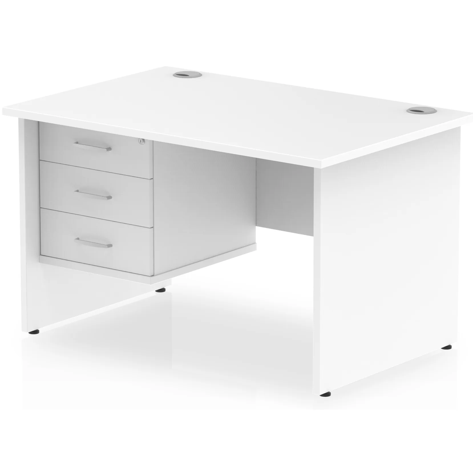 Impulse Panel End Rectangular Office Desk with Storage
