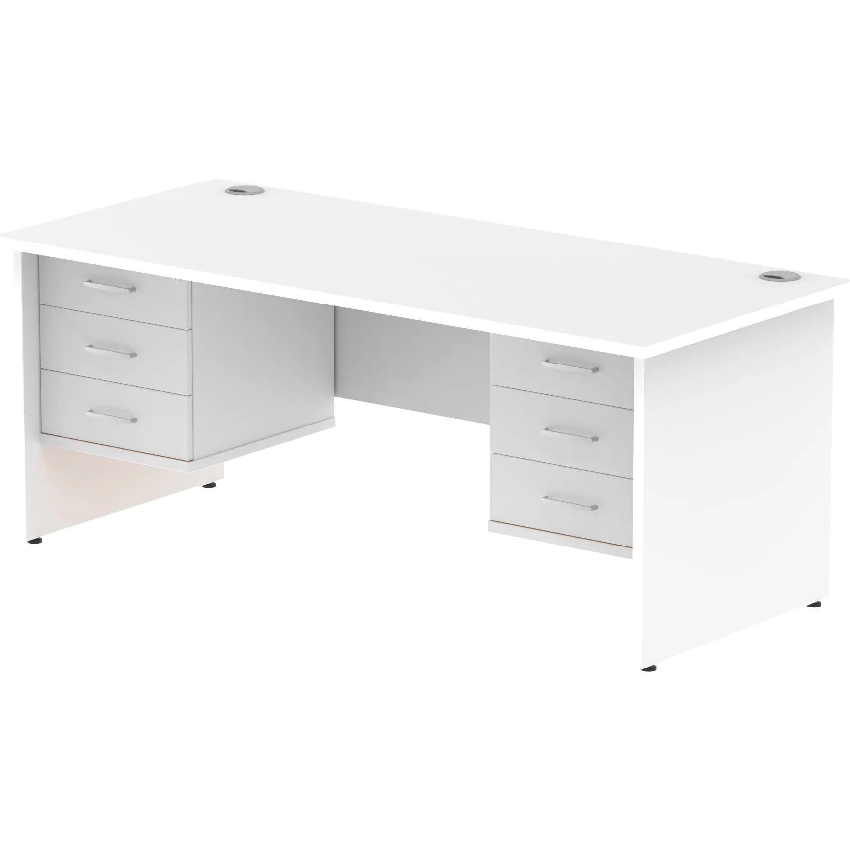 Impulse Panel End Rectangular Office Desk with Storage