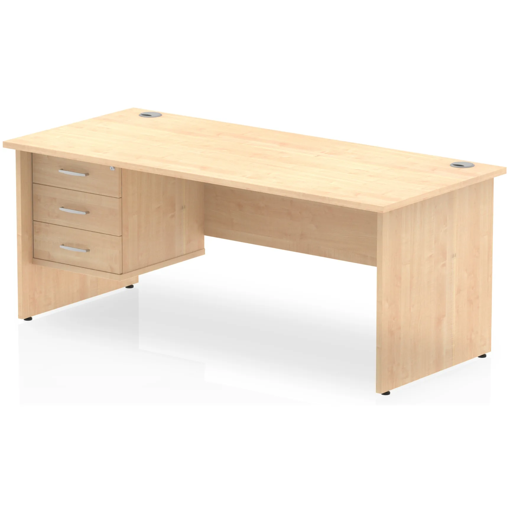 Impulse Panel End Rectangular Office Desk with Storage