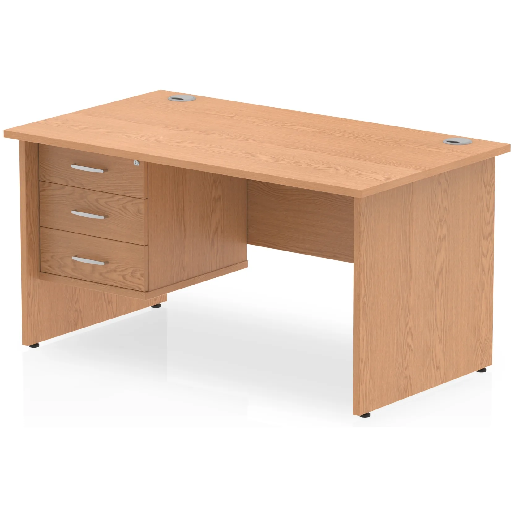 Impulse Panel End Rectangular Office Desk with Storage