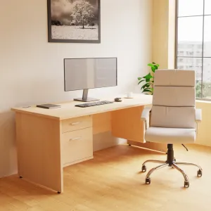 Impulse Panel End Rectangular Office Desk with Storage