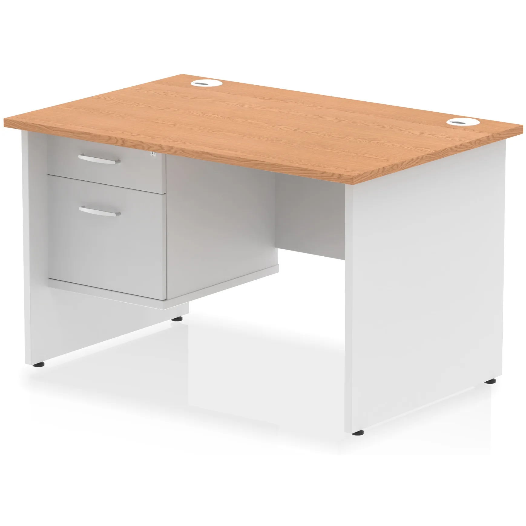Impulse Panel End Rectangular Office Desk with Storage