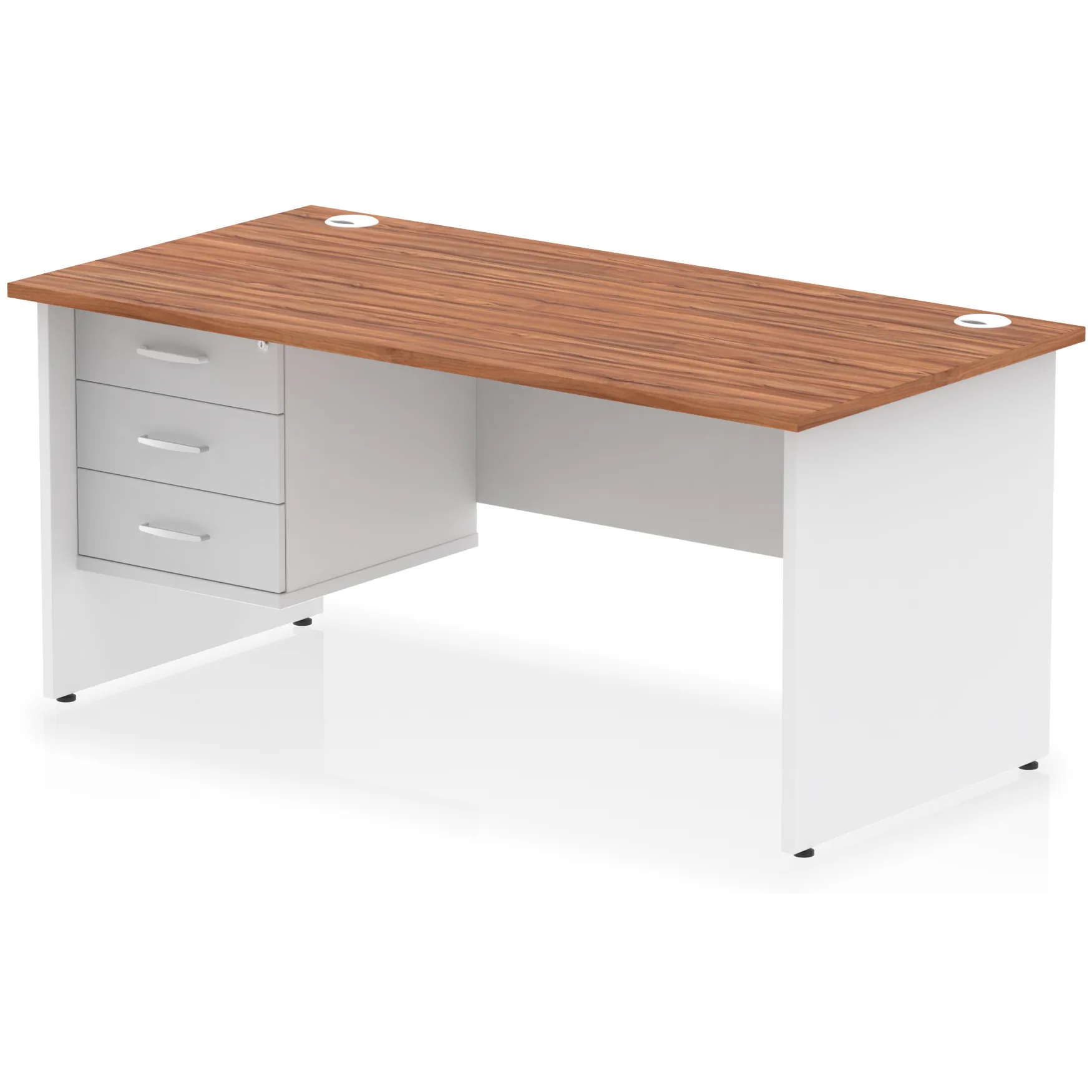 Impulse Panel End Rectangular Office Desk with Storage