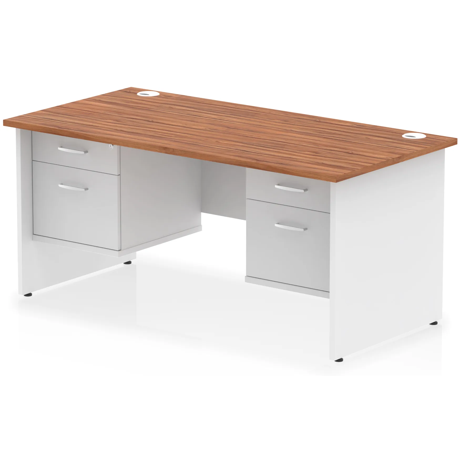 Impulse Panel End Rectangular Office Desk with Storage