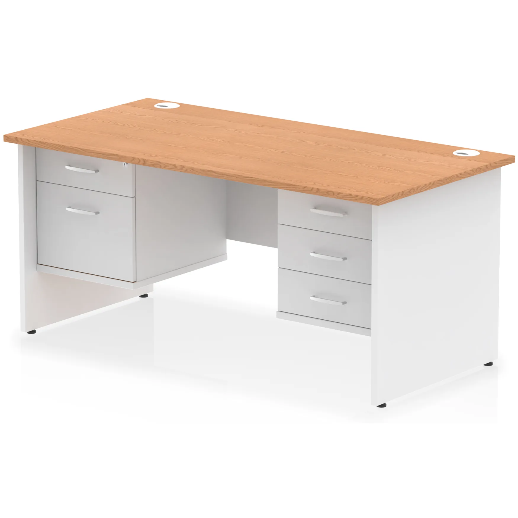 Impulse Panel End Rectangular Office Desk with Storage