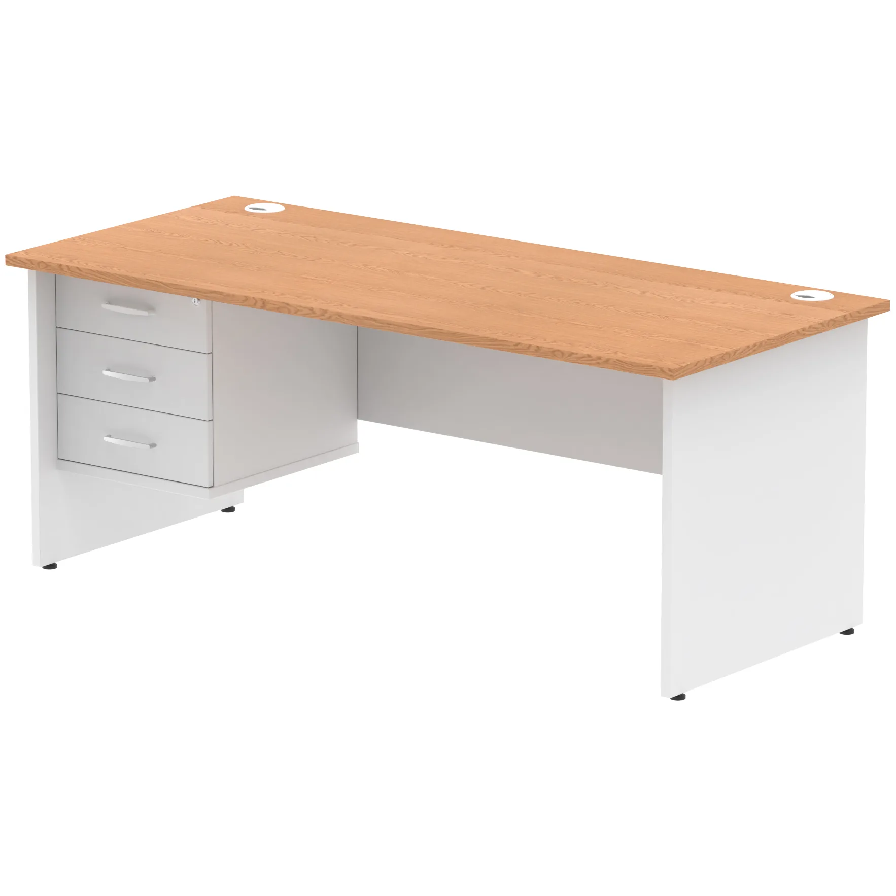 Impulse Panel End Rectangular Office Desk with Storage