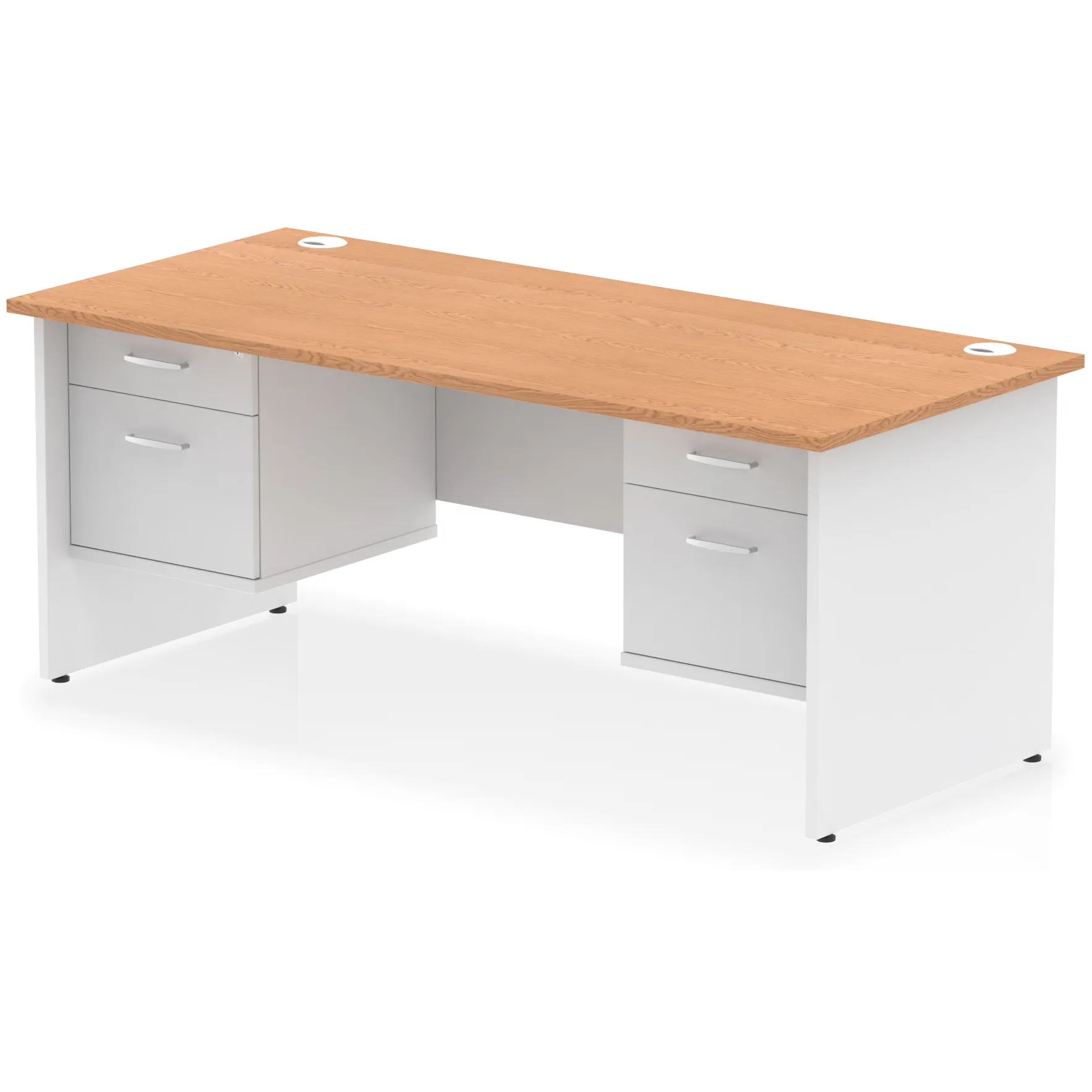 Impulse Panel End Rectangular Office Desk with Storage