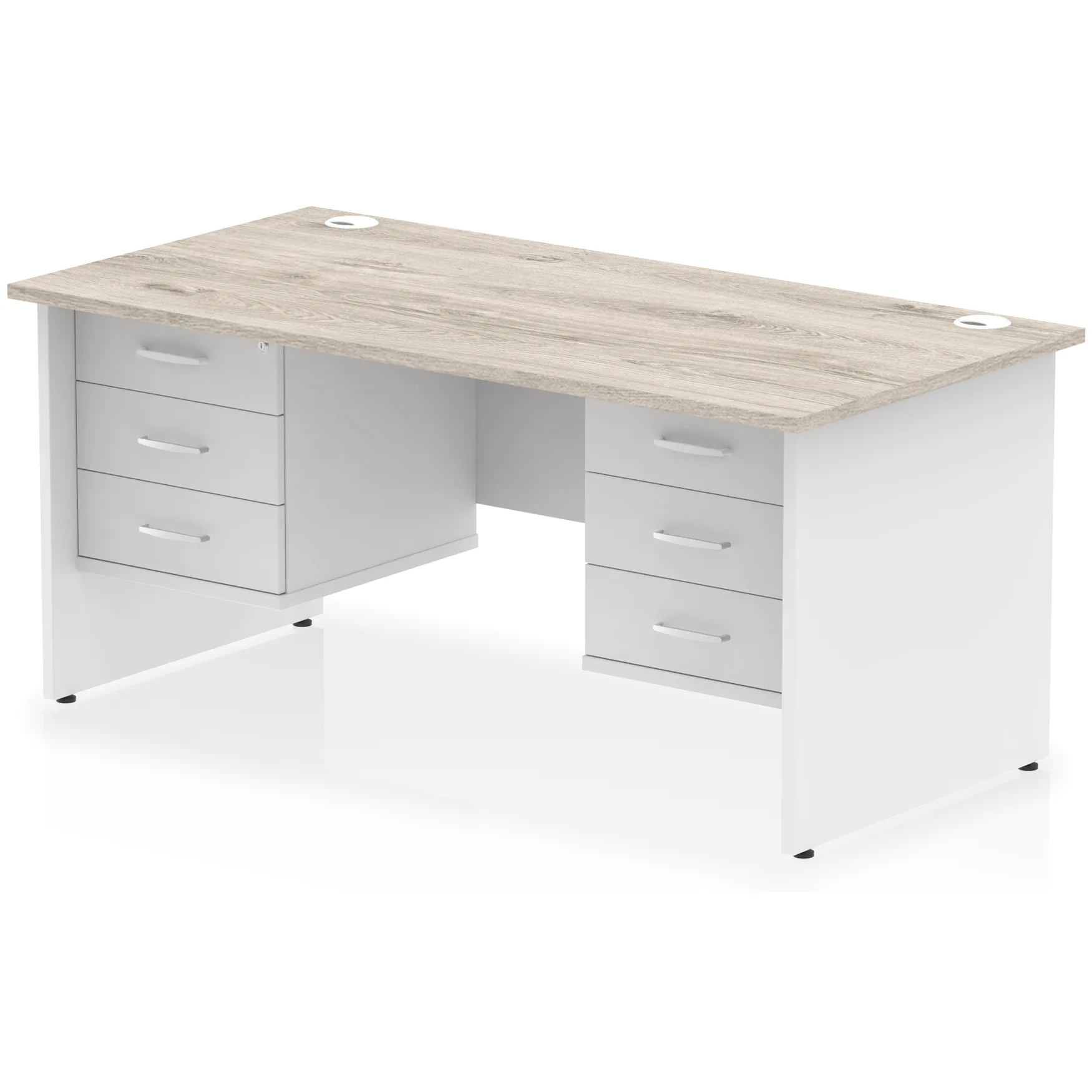 Impulse Panel End Rectangular Office Desk with Storage