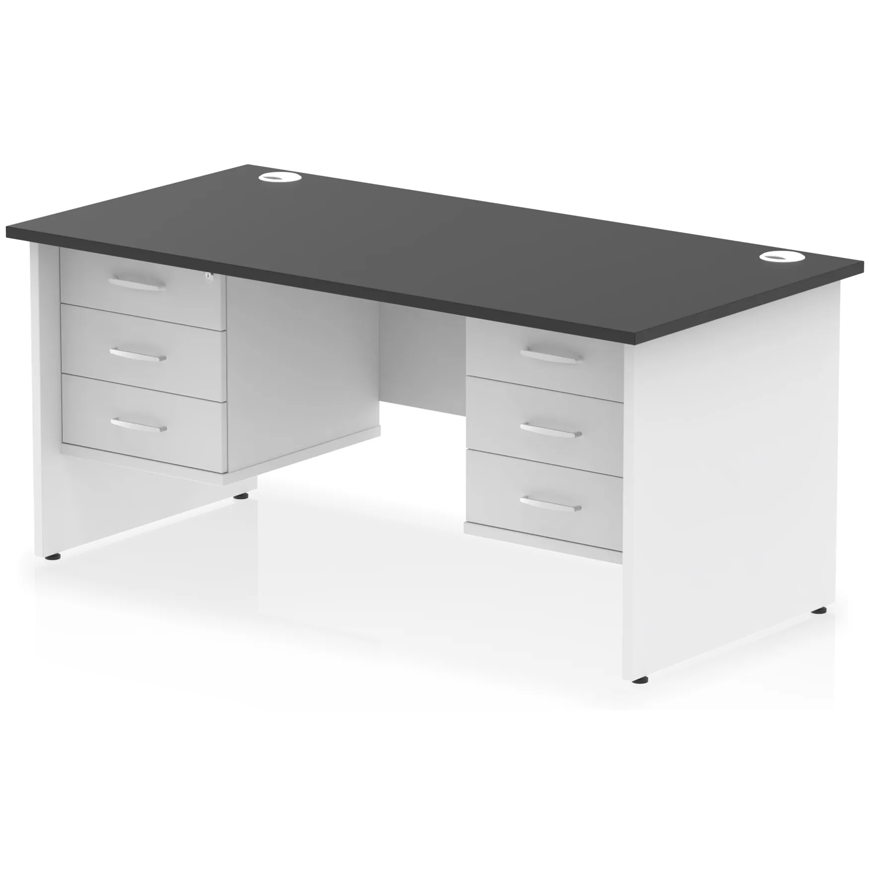Impulse Panel End Rectangular Office Desk with Storage