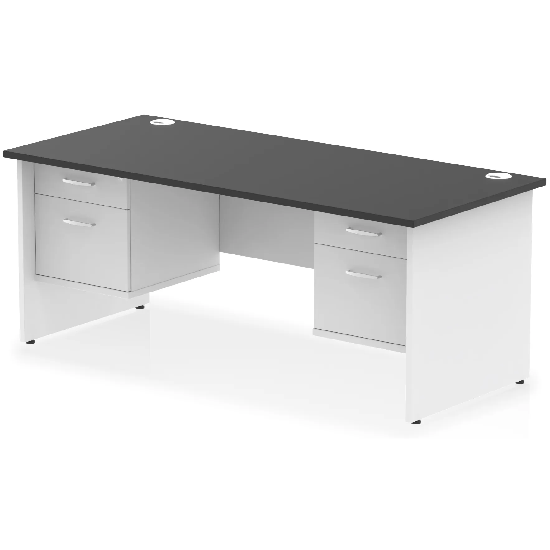 Impulse Panel End Rectangular Office Desk with Storage