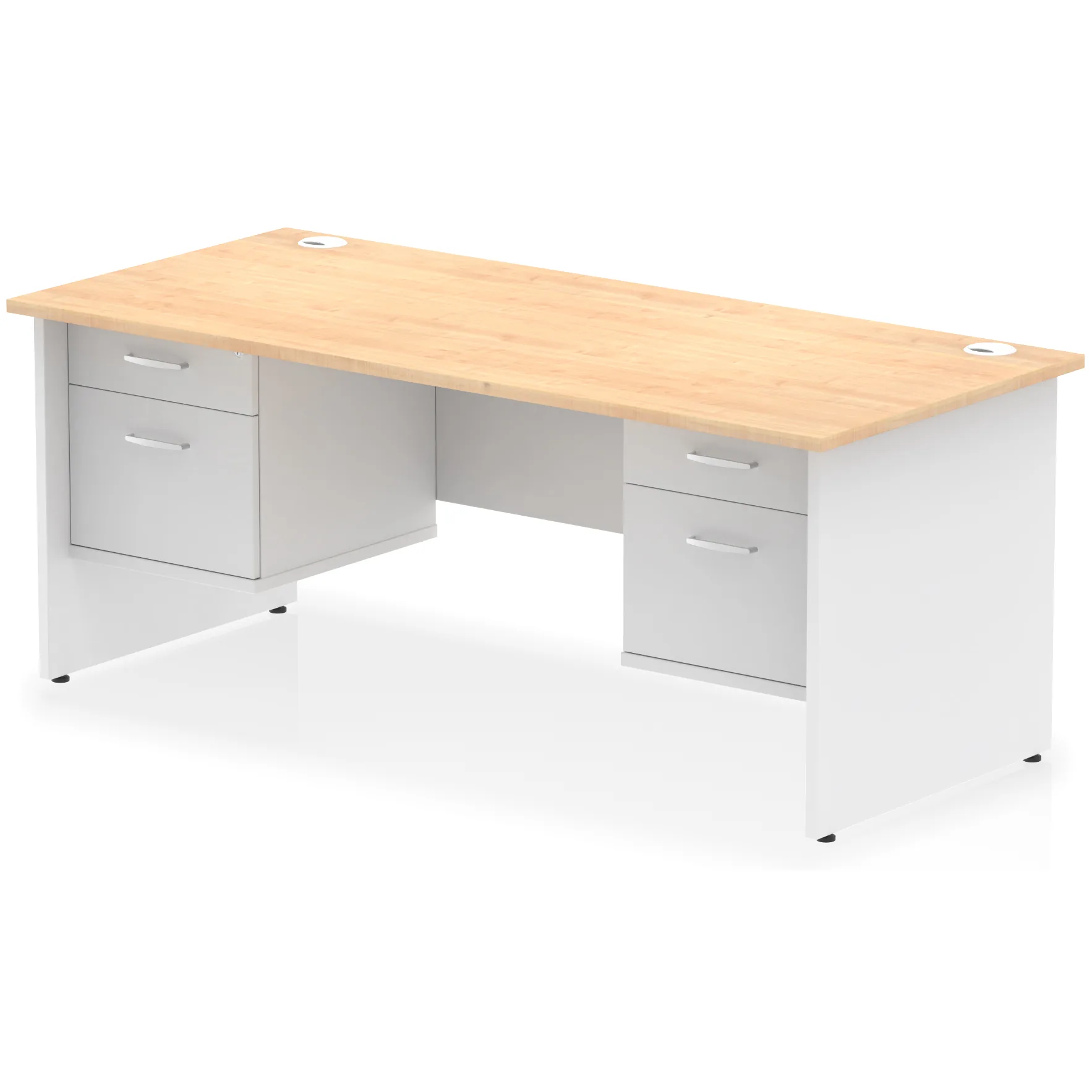 Impulse Panel End Rectangular Office Desk with Storage