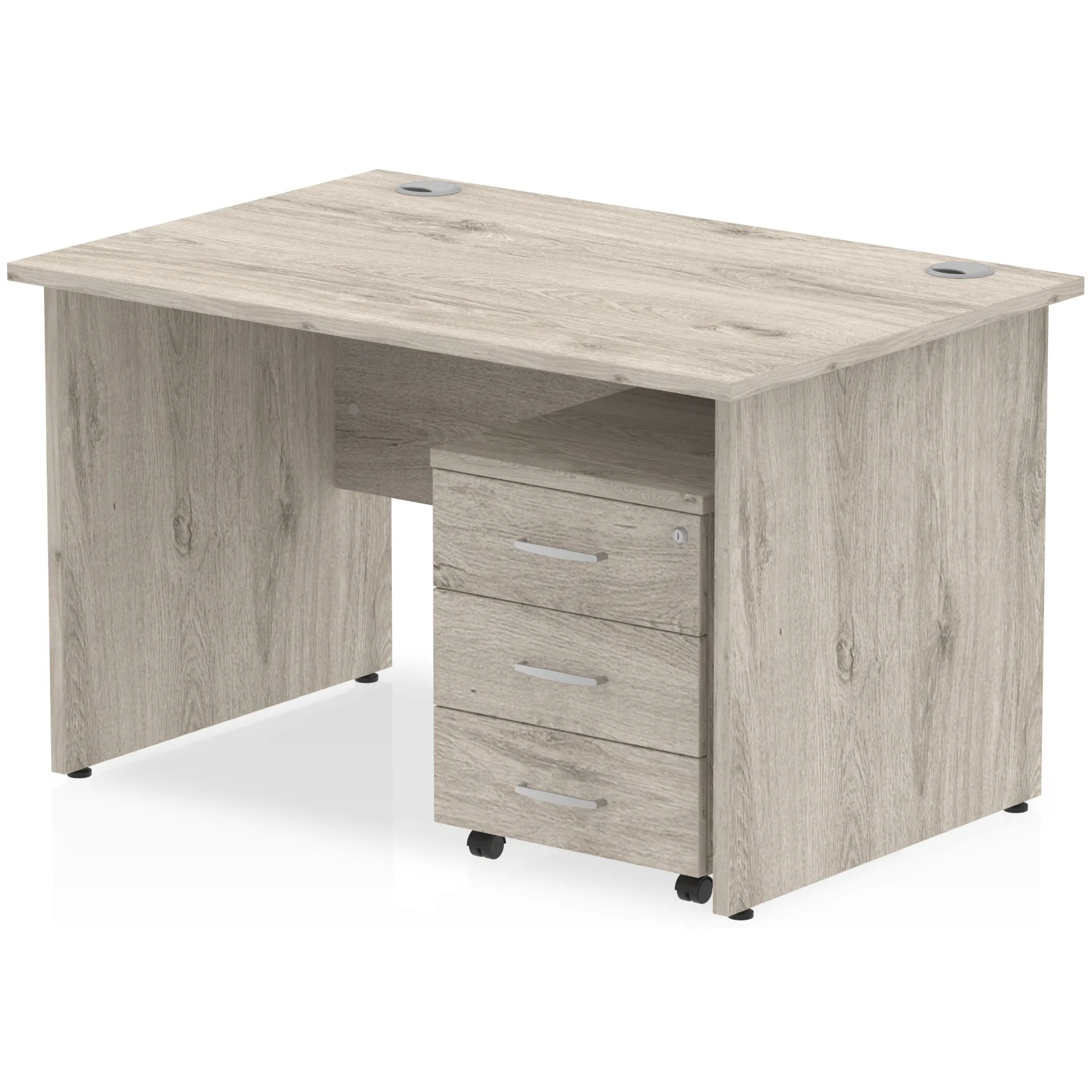 Impulse Panel End Rectangular Office Desk with Storage