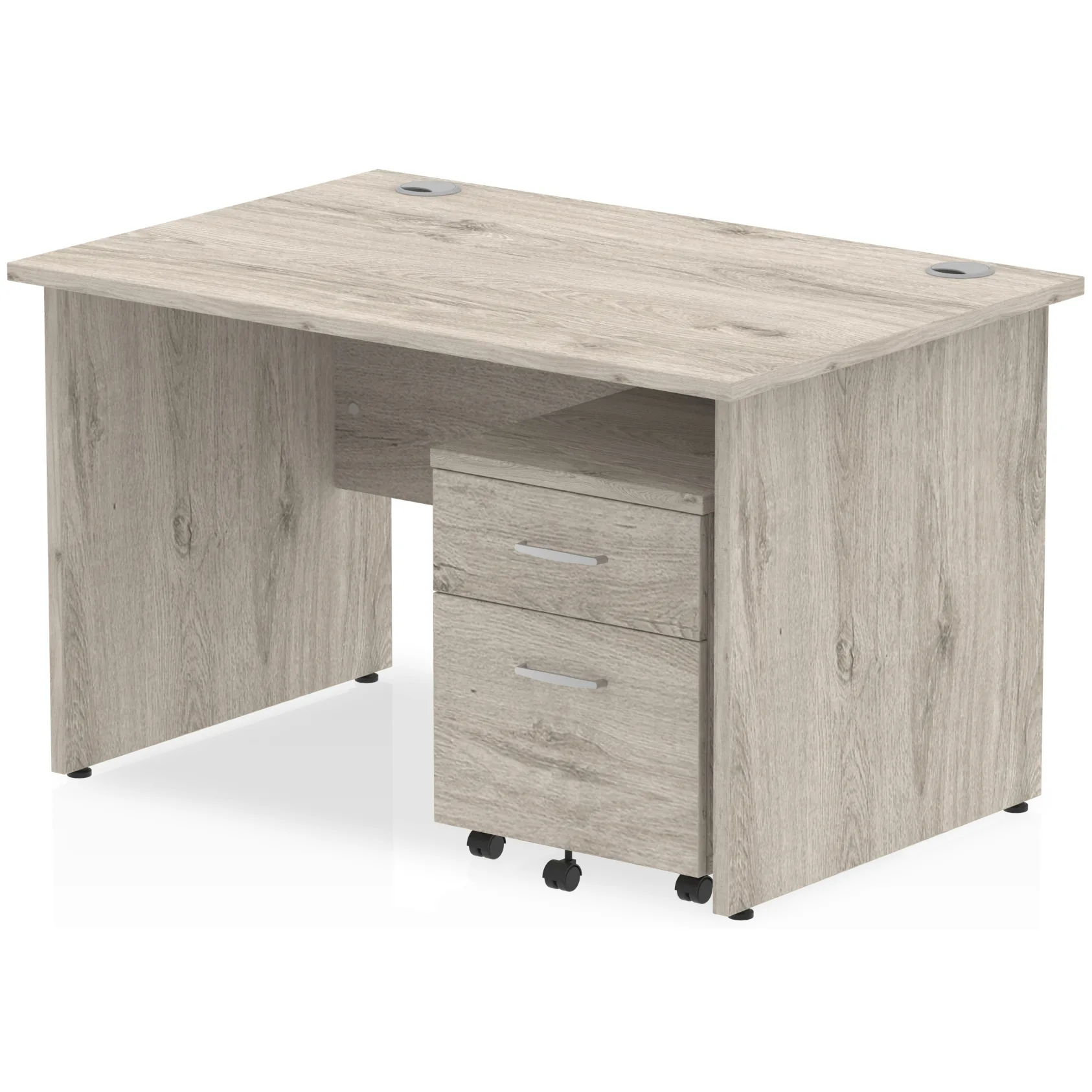 Impulse Panel End Rectangular Office Desk with Storage
