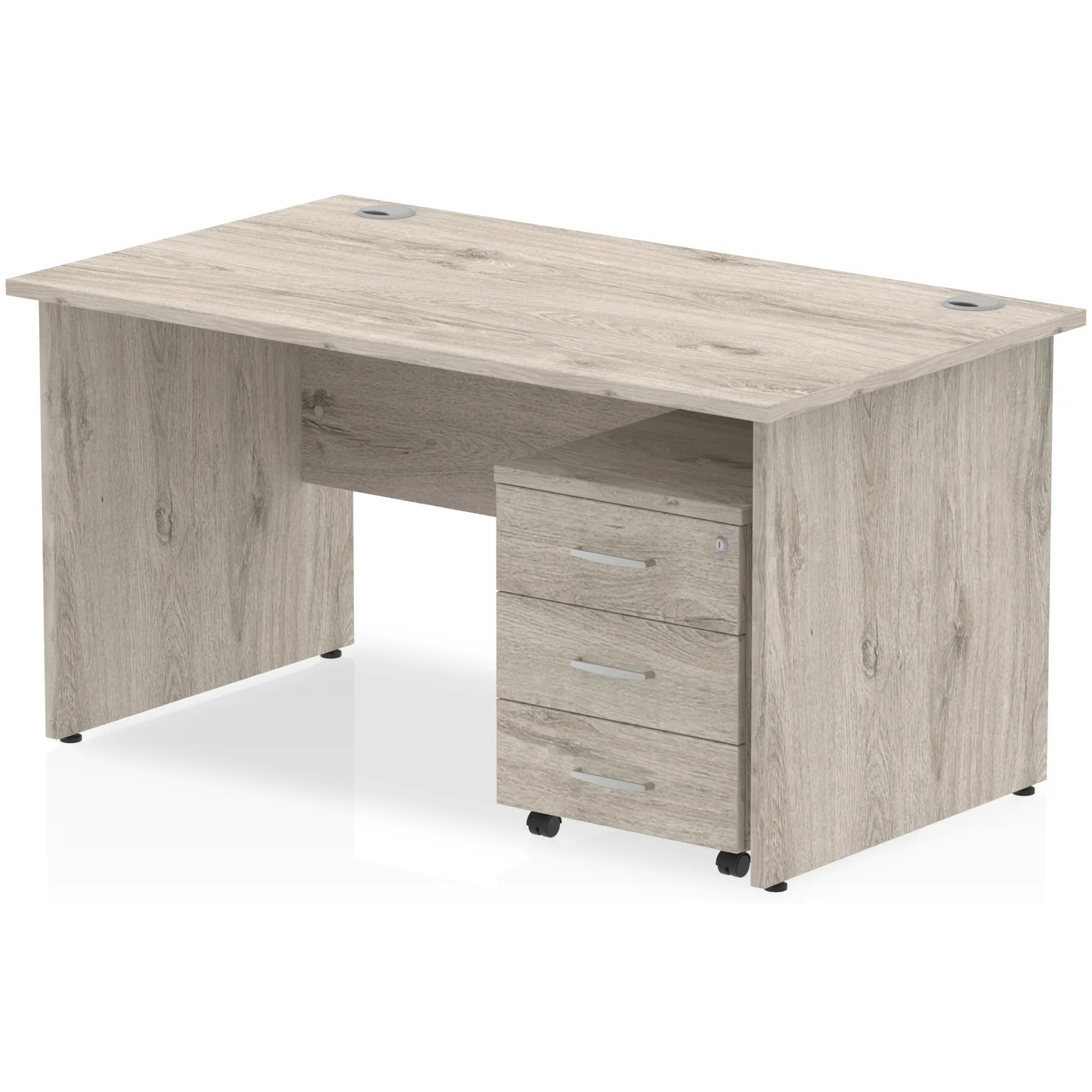 Impulse Panel End Rectangular Office Desk with Storage
