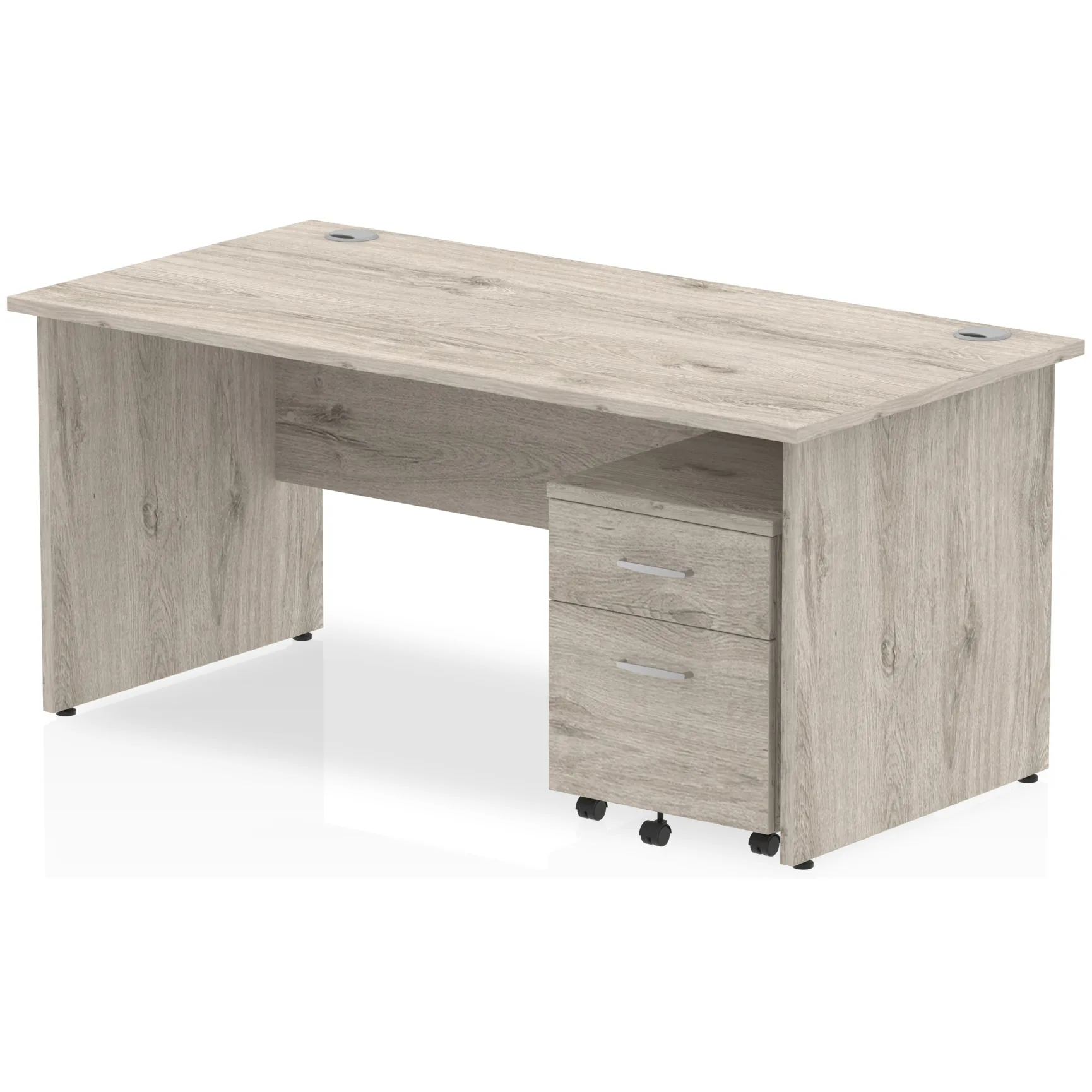 Impulse Panel End Rectangular Office Desk with Storage