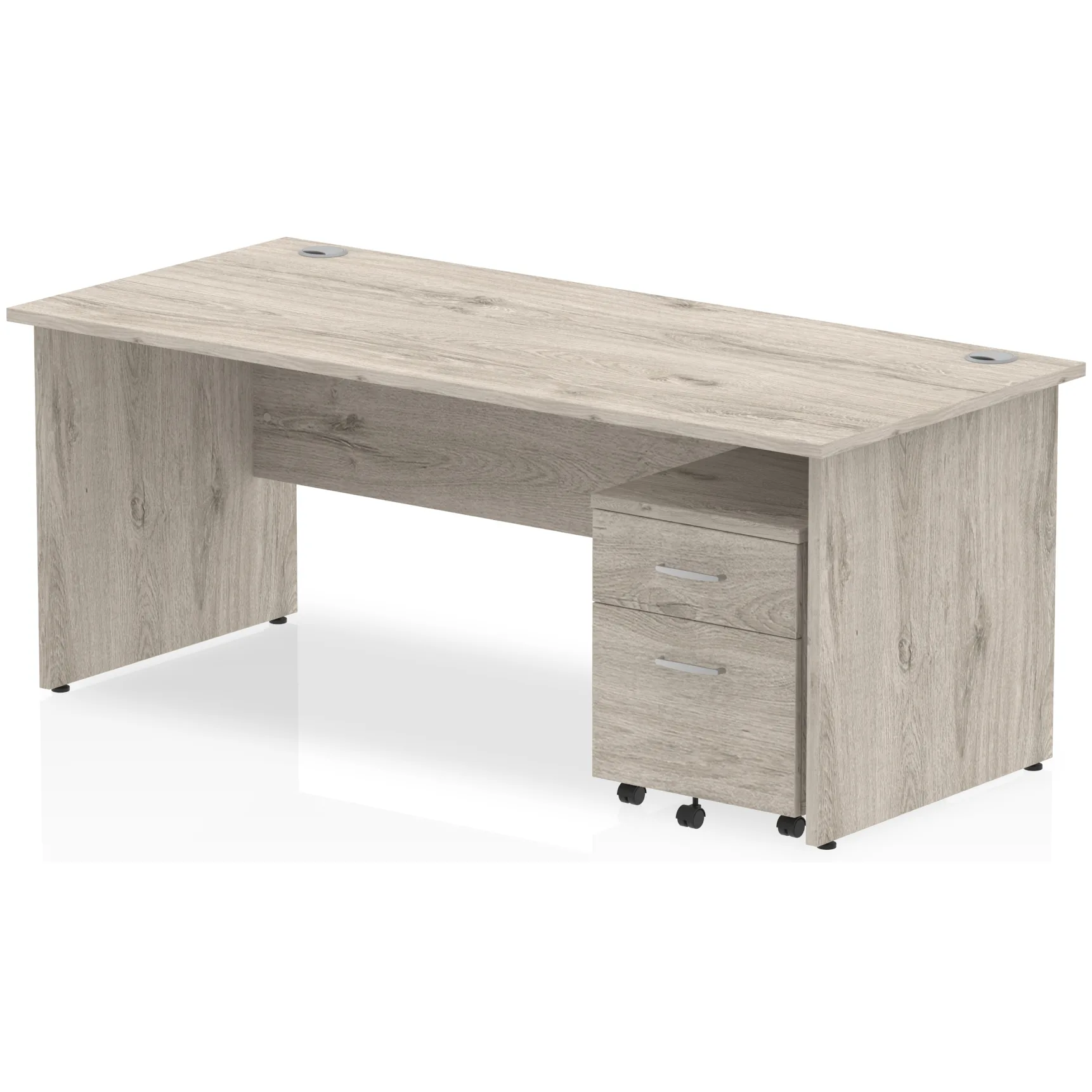 Impulse Panel End Rectangular Office Desk with Storage