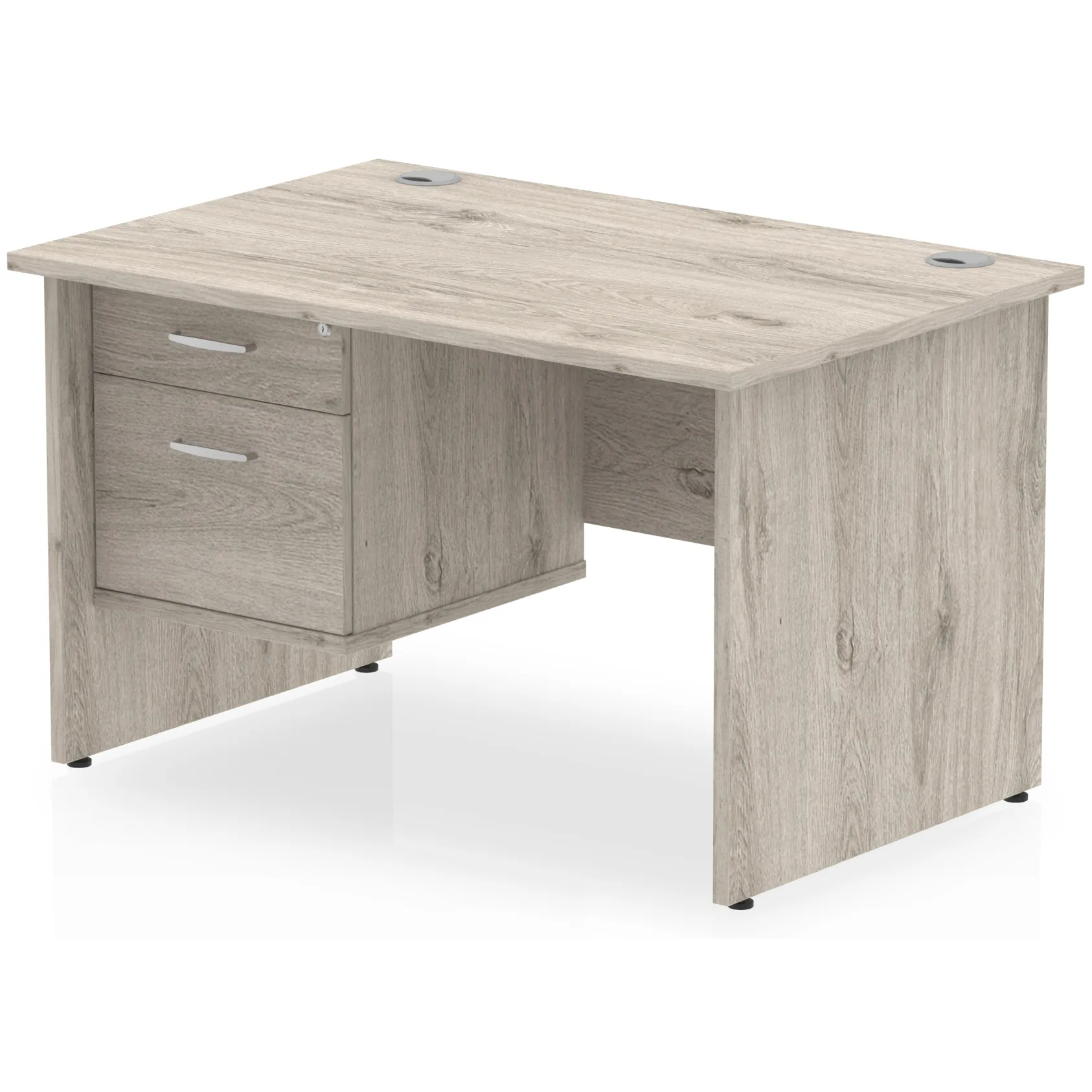 Impulse Panel End Rectangular Office Desk with Storage