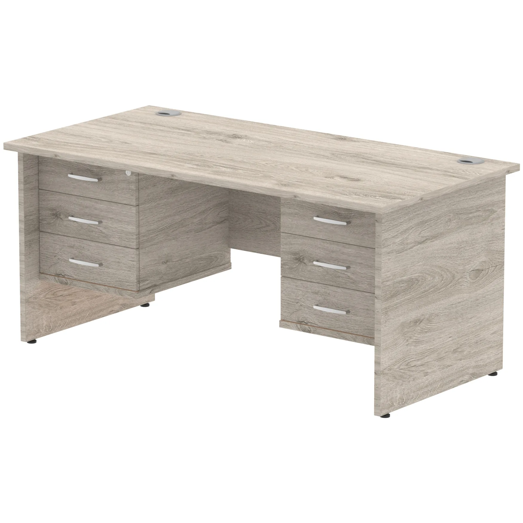 Impulse Panel End Rectangular Office Desk with Storage