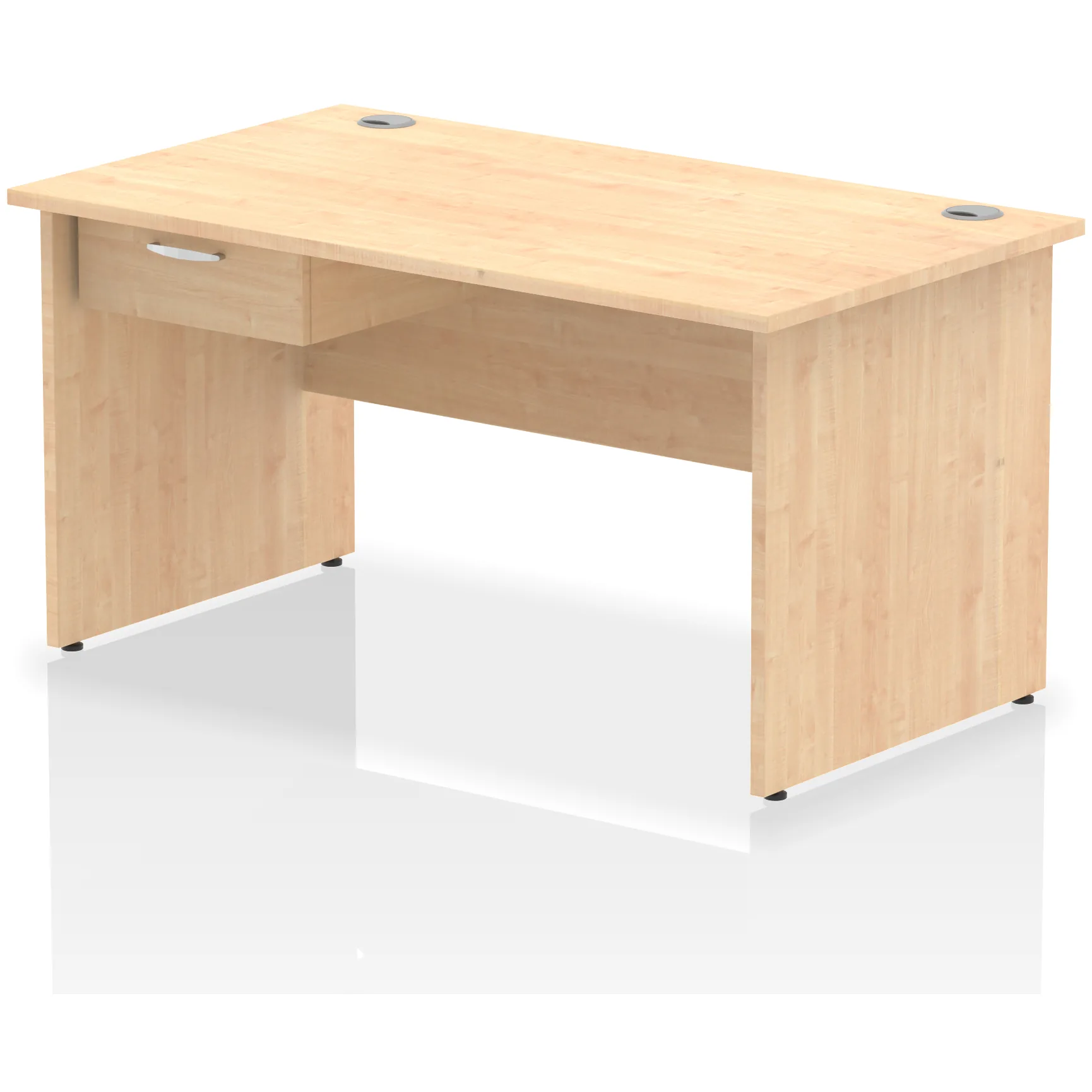 Impulse Panel End Rectangular Office Desk with Storage