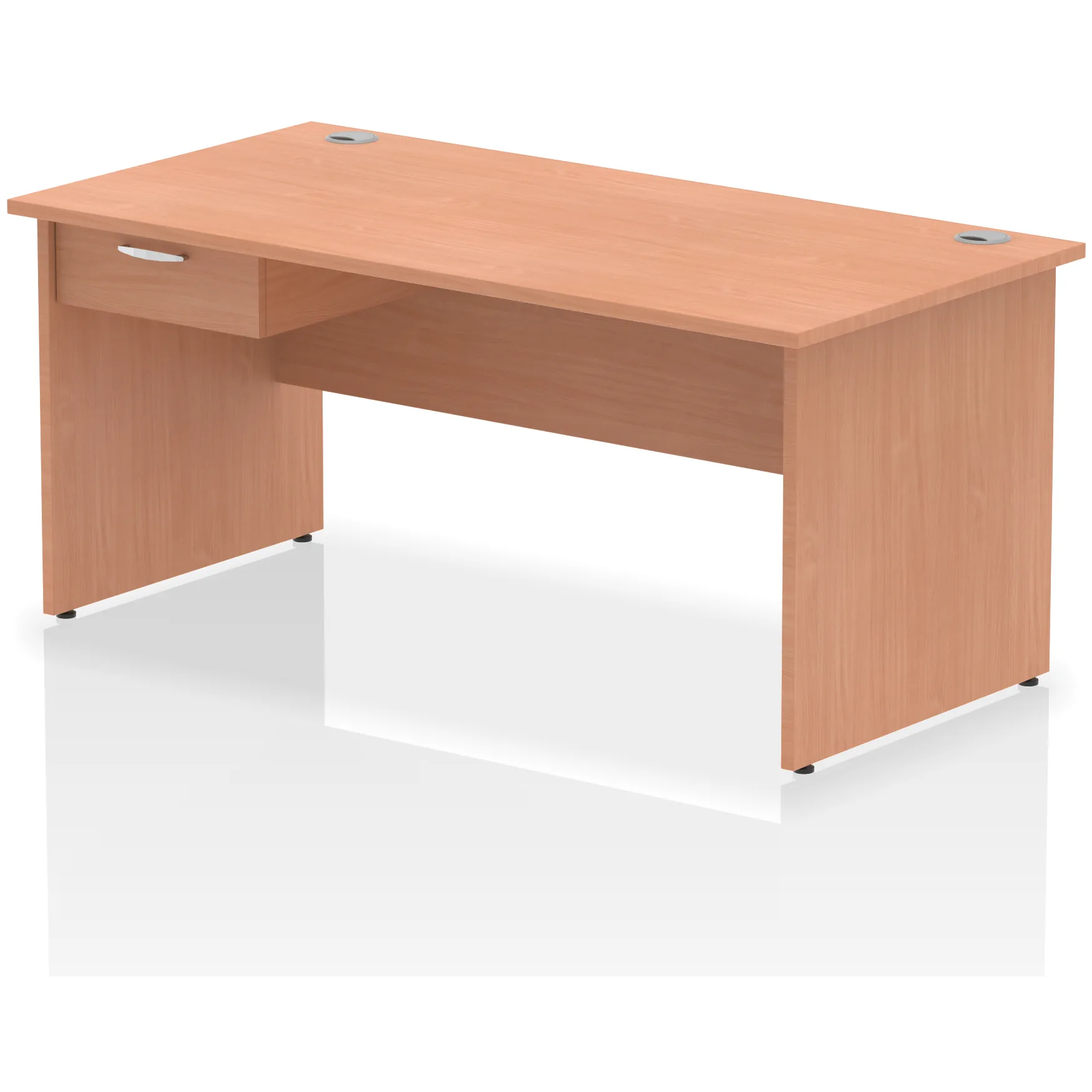 Impulse Panel End Rectangular Office Desk with Storage