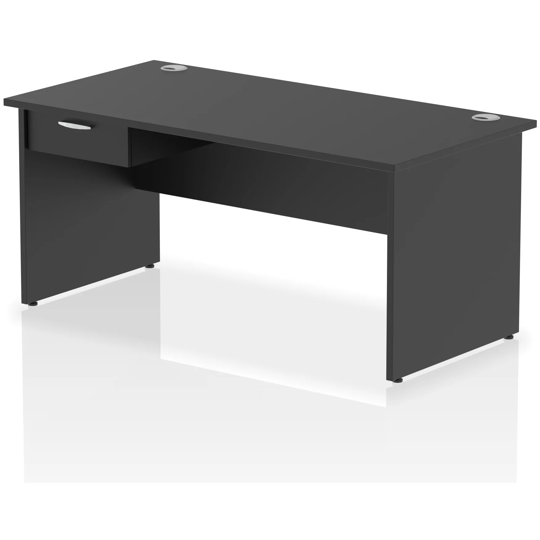 Impulse Panel End Rectangular Office Desk with Storage