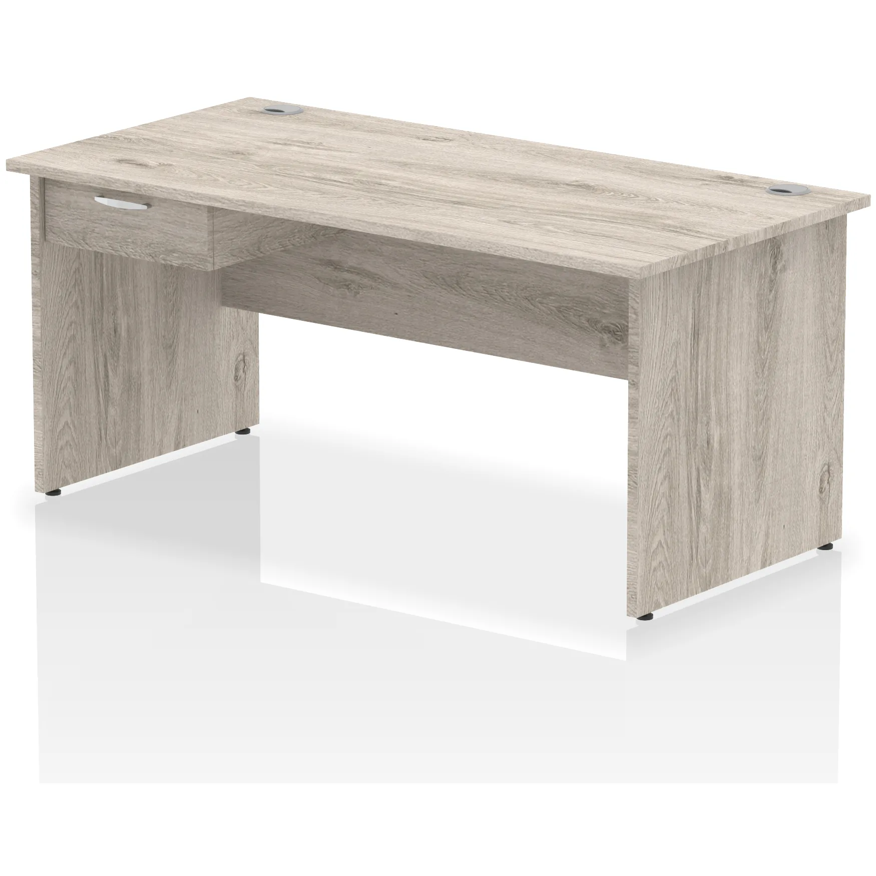 Impulse Panel End Rectangular Office Desk with Storage