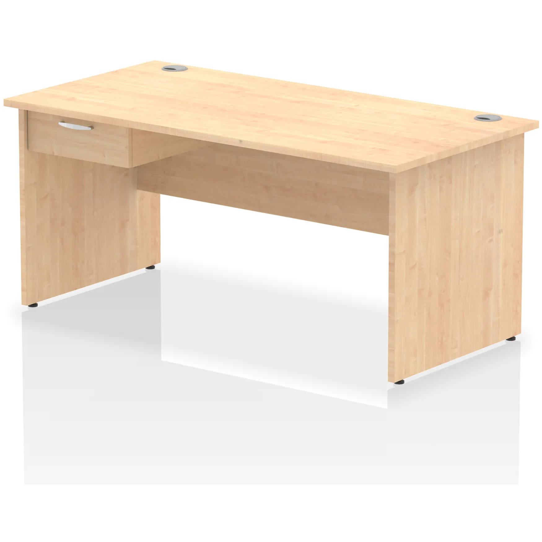 Impulse Panel End Rectangular Office Desk with Storage