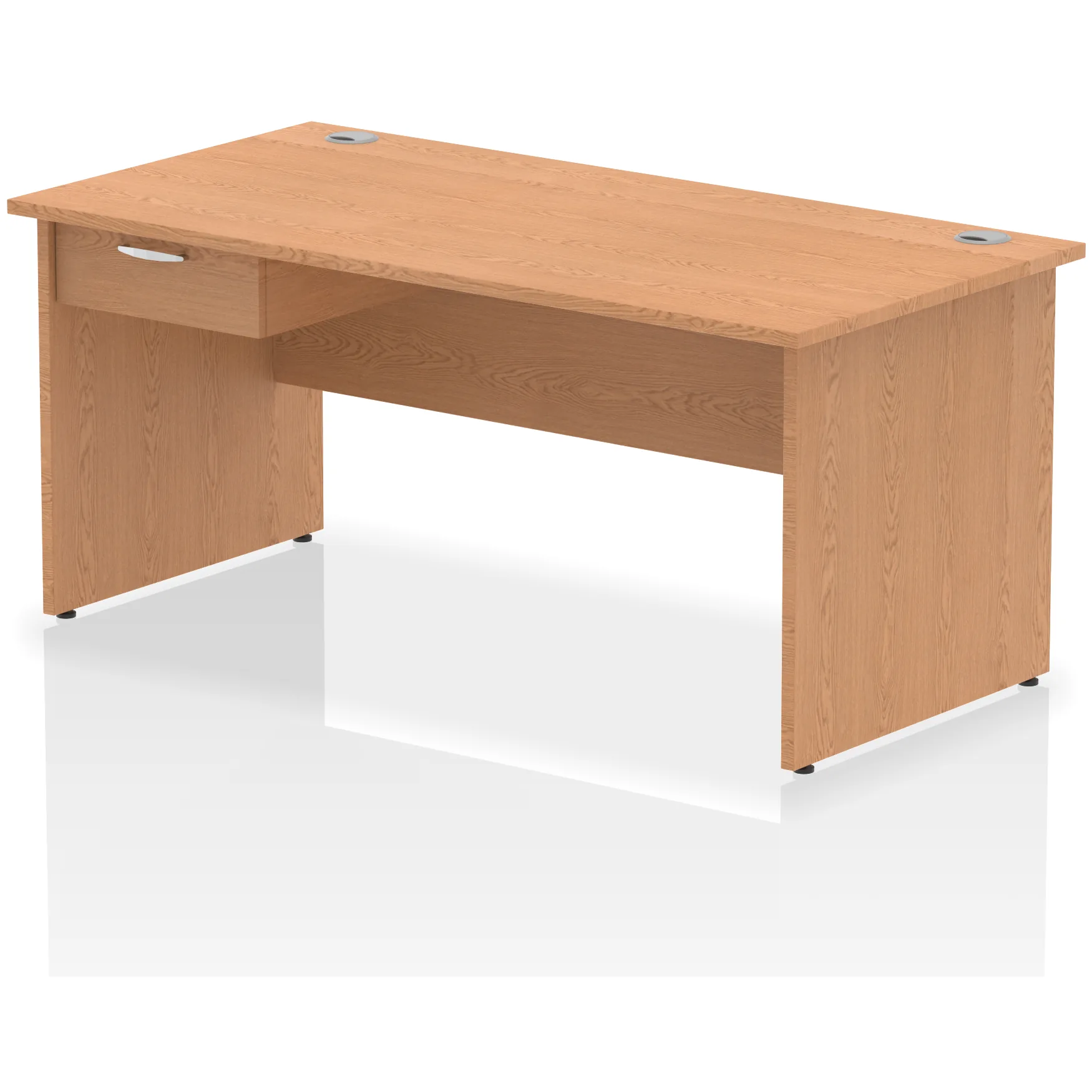 Impulse Panel End Rectangular Office Desk with Storage