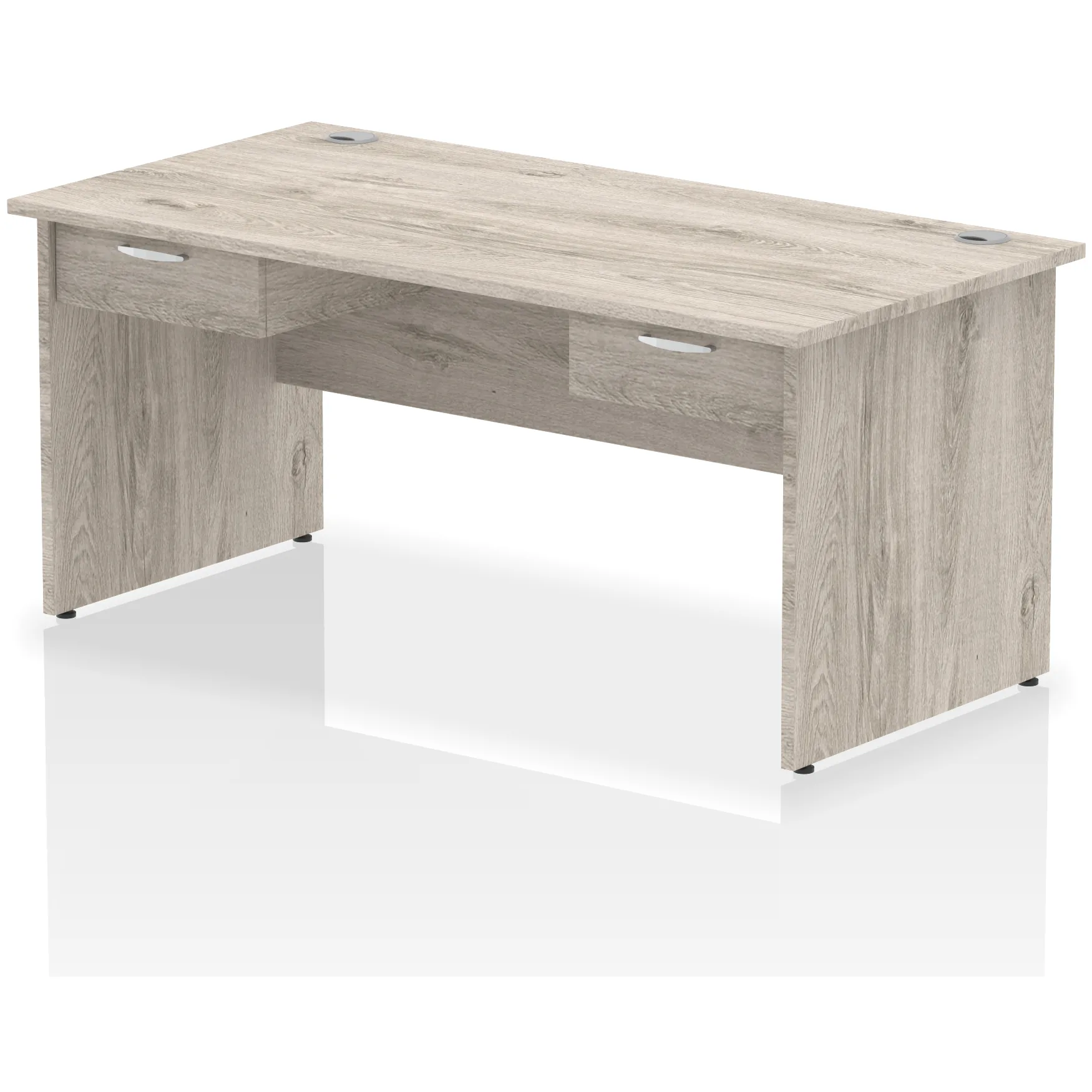 Impulse Panel End Rectangular Office Desk with Storage