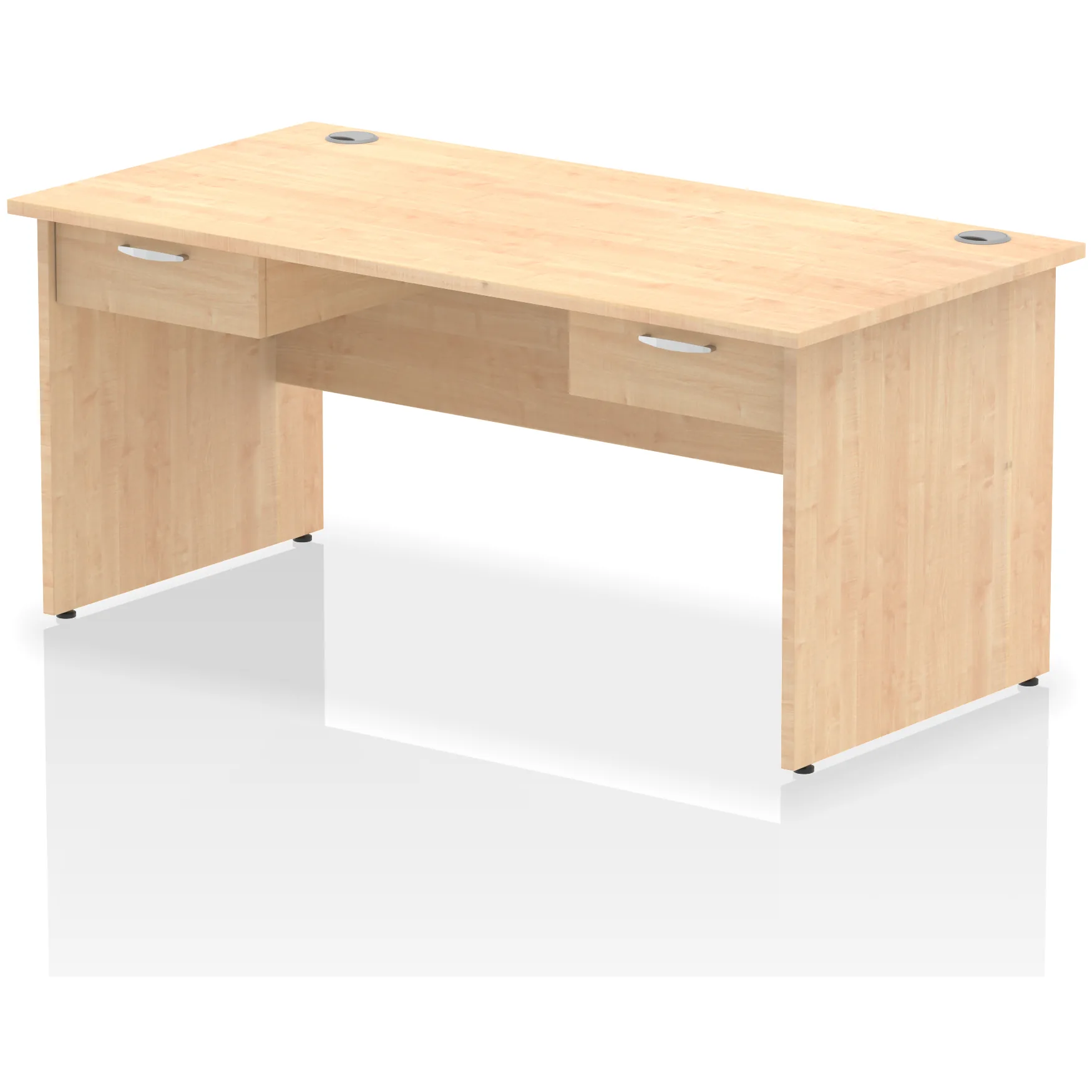 Impulse Panel End Rectangular Office Desk with Storage