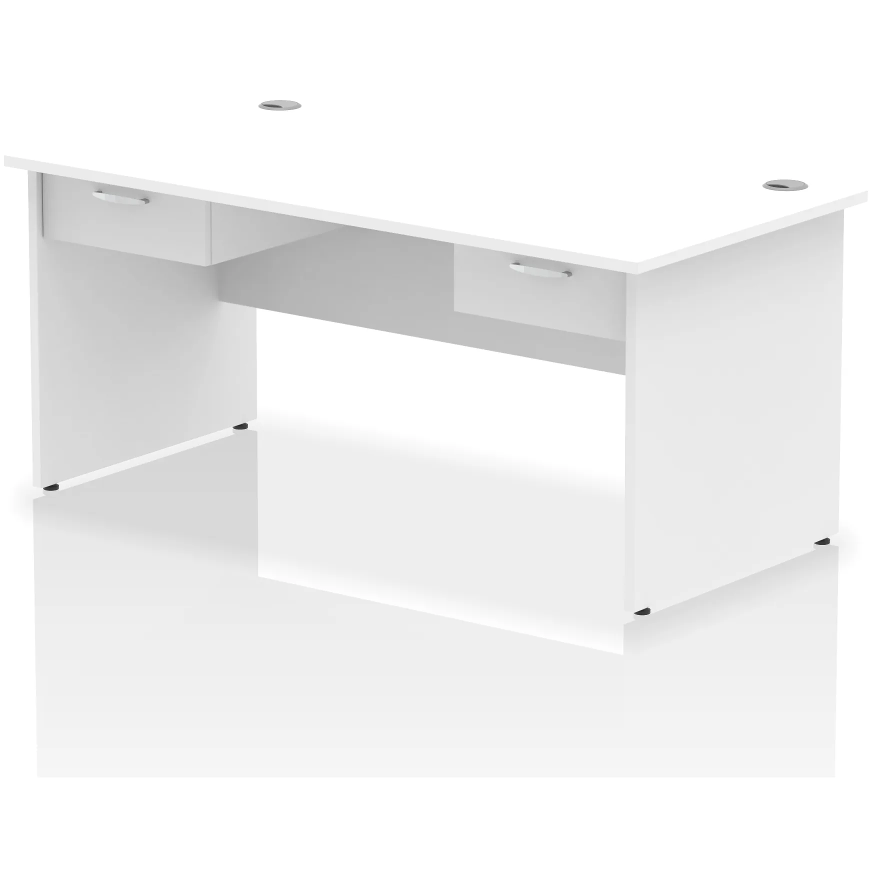 Impulse Panel End Rectangular Office Desk with Storage