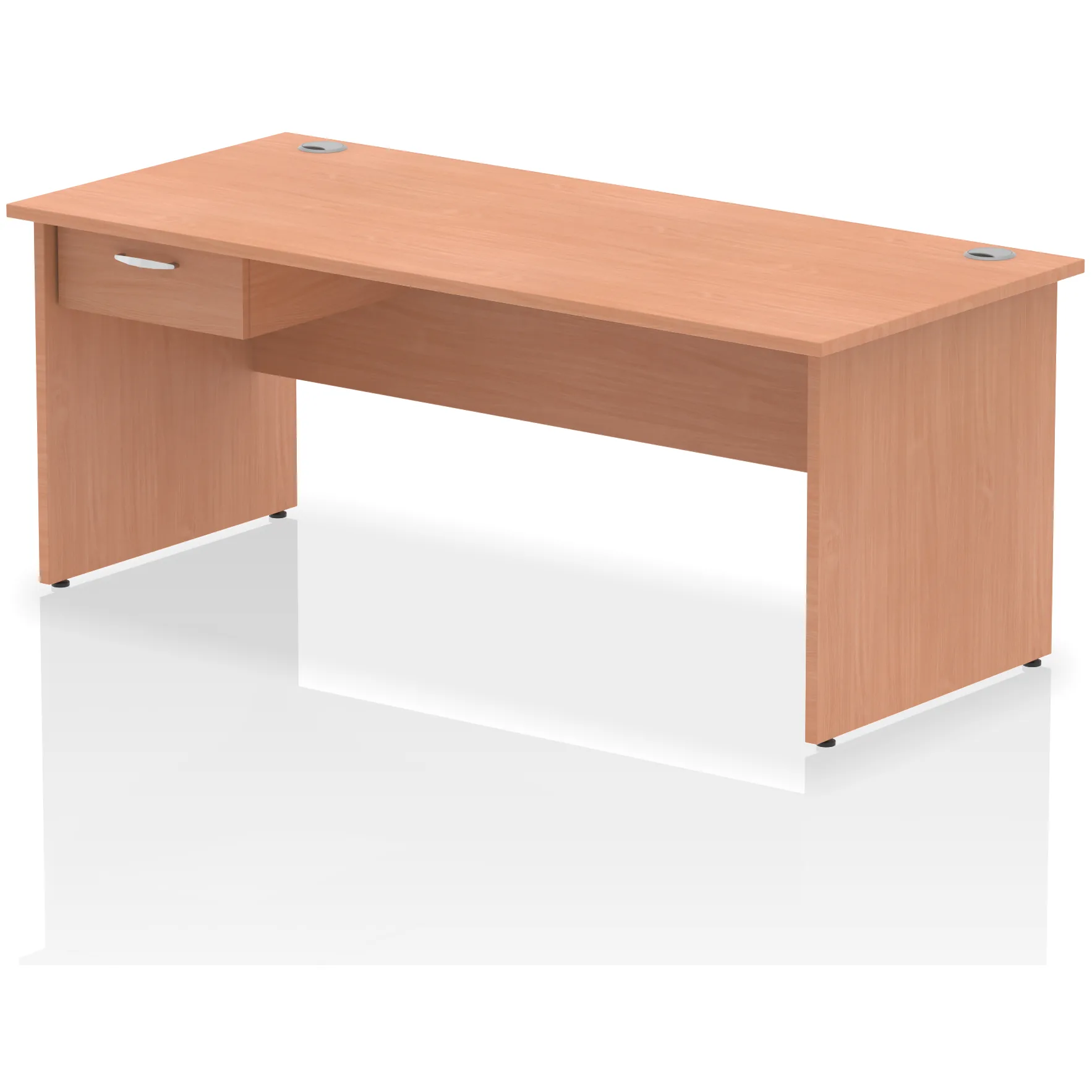 Impulse Panel End Rectangular Office Desk with Storage