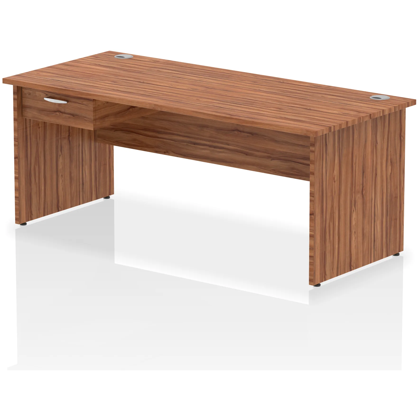 Impulse Panel End Rectangular Office Desk with Storage