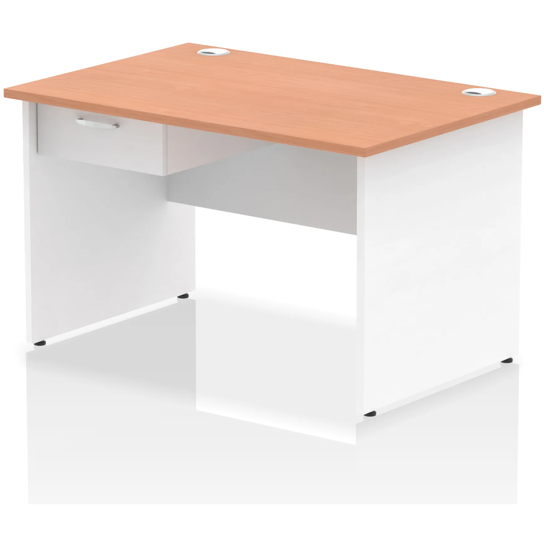 Impulse Panel End Rectangular Office Desk with Storage