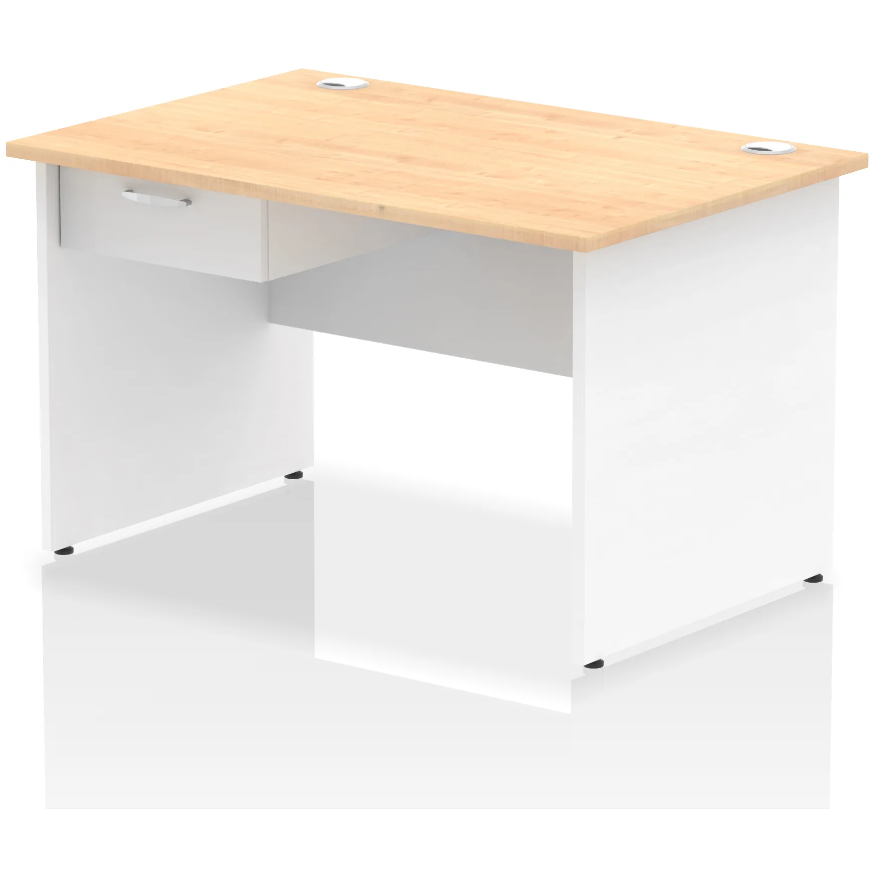 Impulse Panel End Rectangular Office Desk with Storage