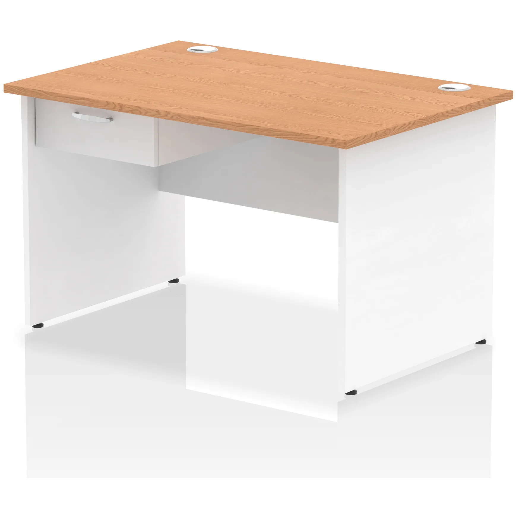 Impulse Panel End Rectangular Office Desk with Storage