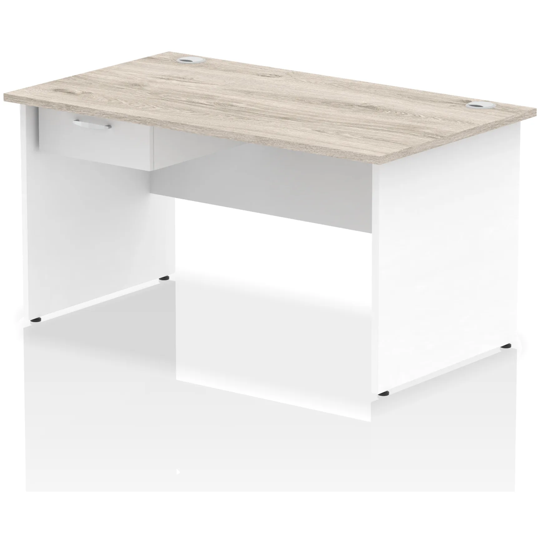 Impulse Panel End Rectangular Office Desk with Storage
