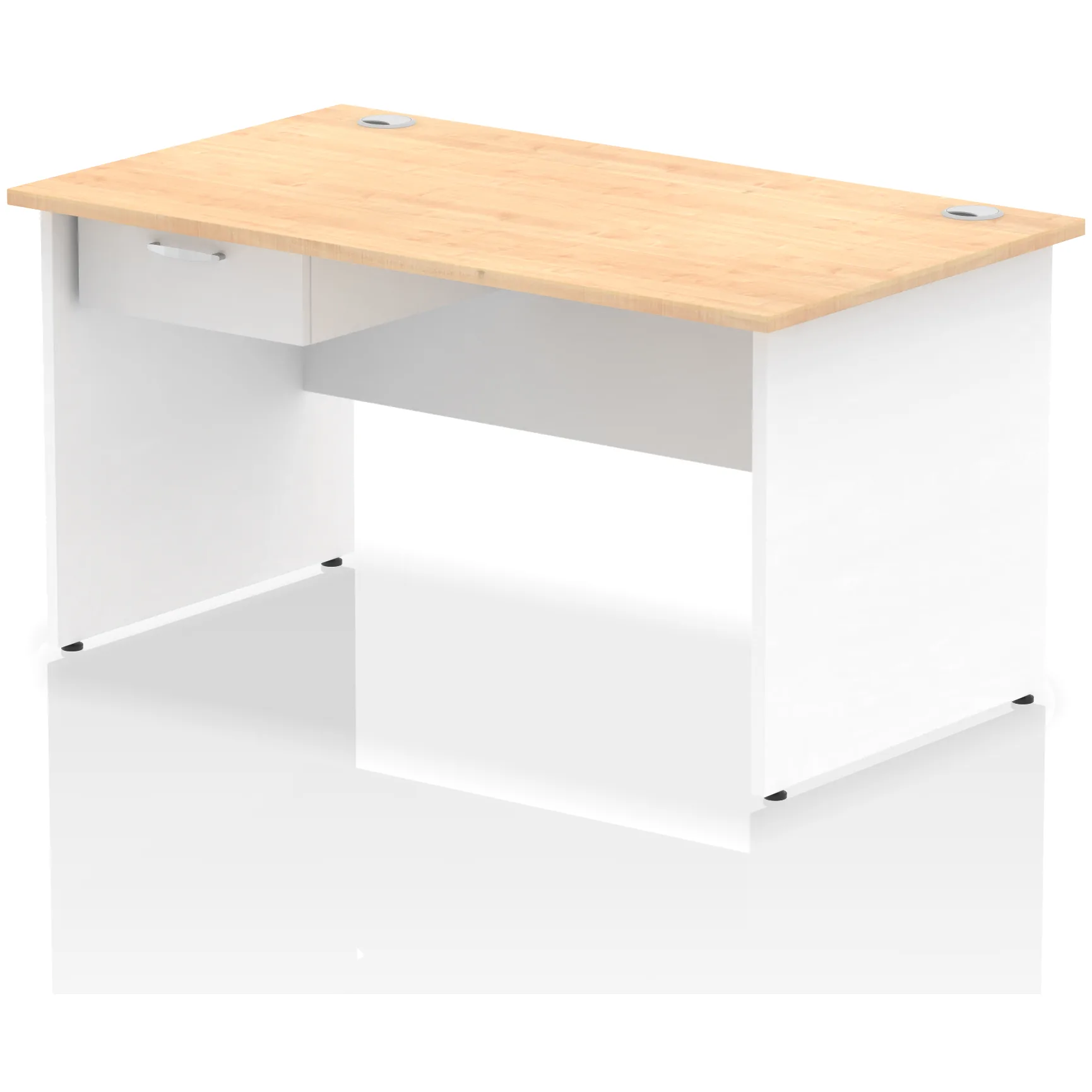 Impulse Panel End Rectangular Office Desk with Storage