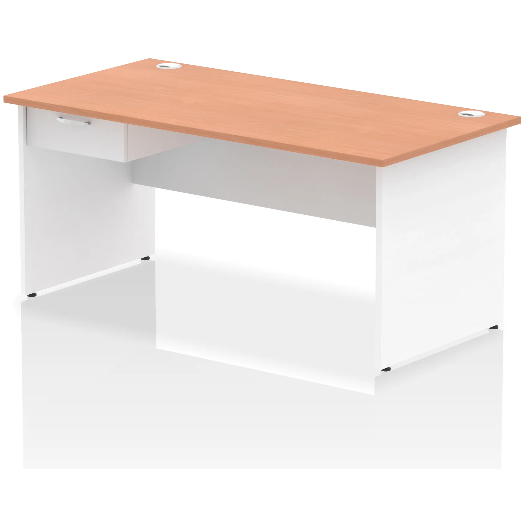 Impulse Panel End Rectangular Office Desk with Storage