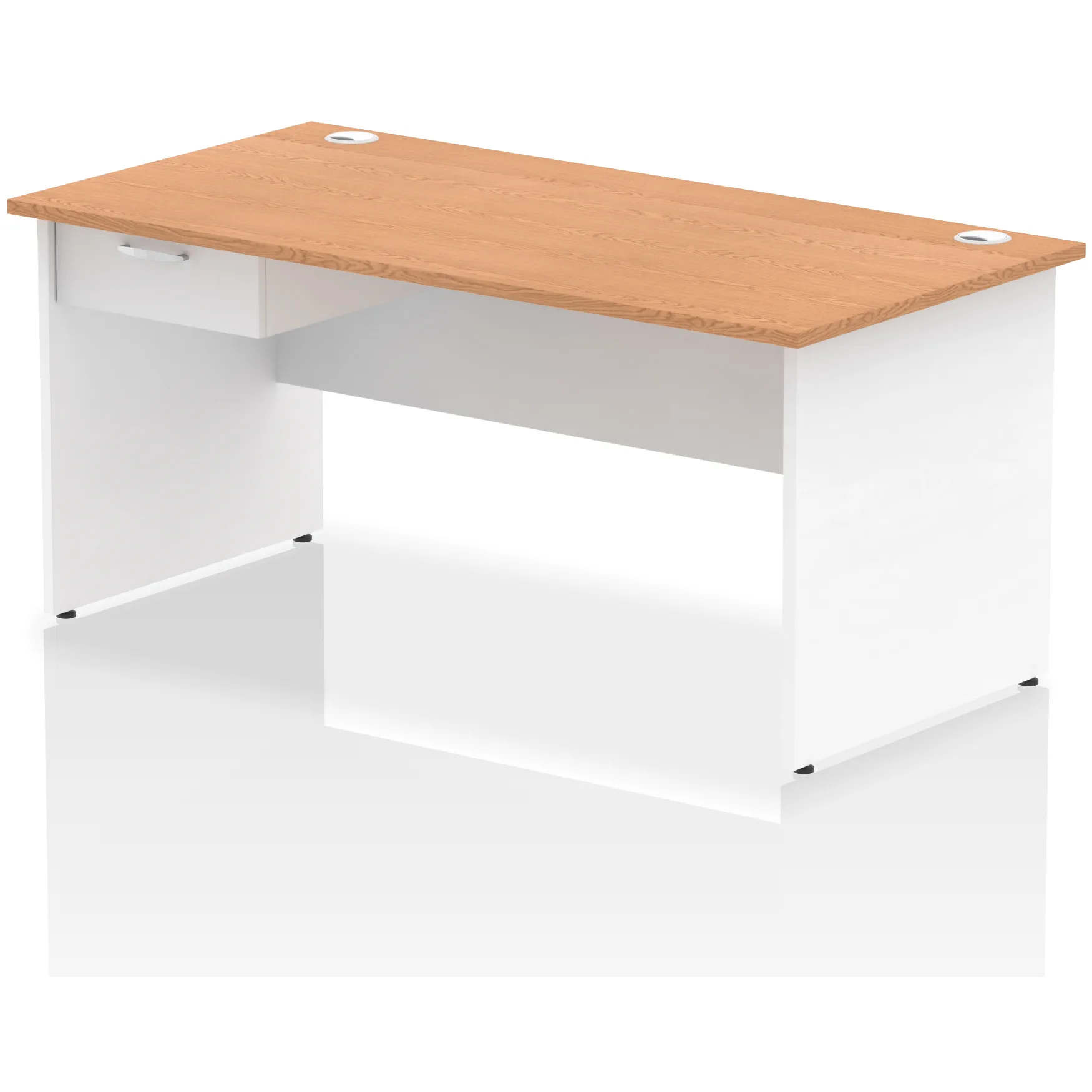 Impulse Panel End Rectangular Office Desk with Storage