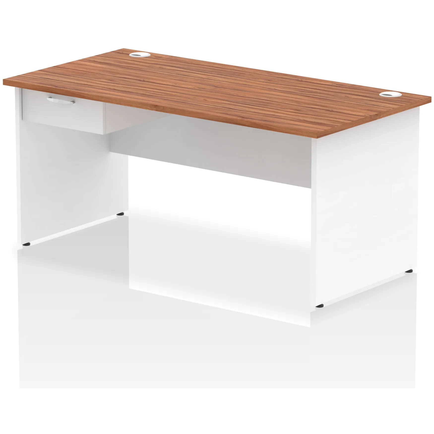 Impulse Panel End Rectangular Office Desk with Storage