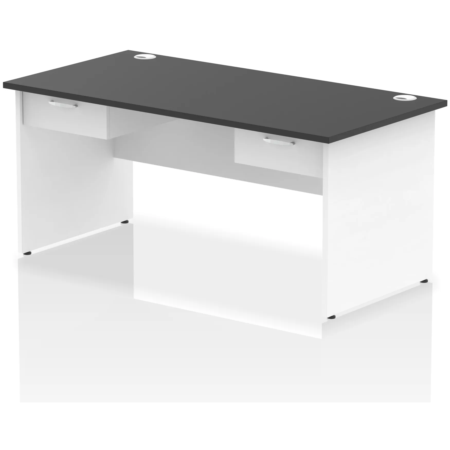 Impulse Panel End Rectangular Office Desk with Storage