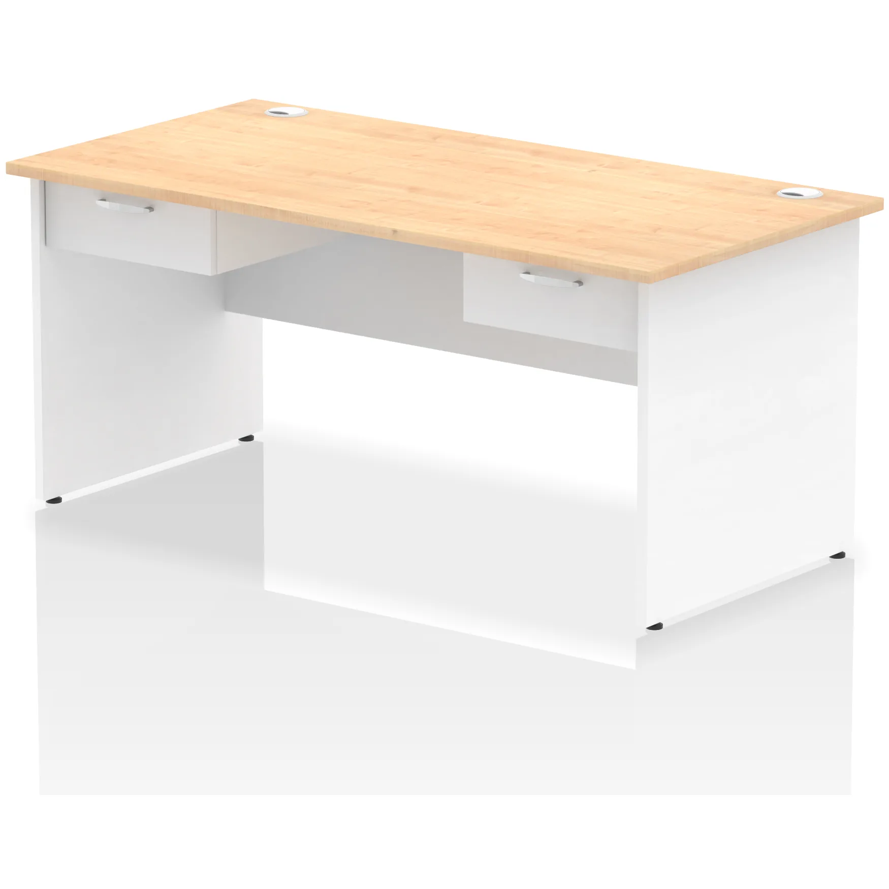 Impulse Panel End Rectangular Office Desk with Storage