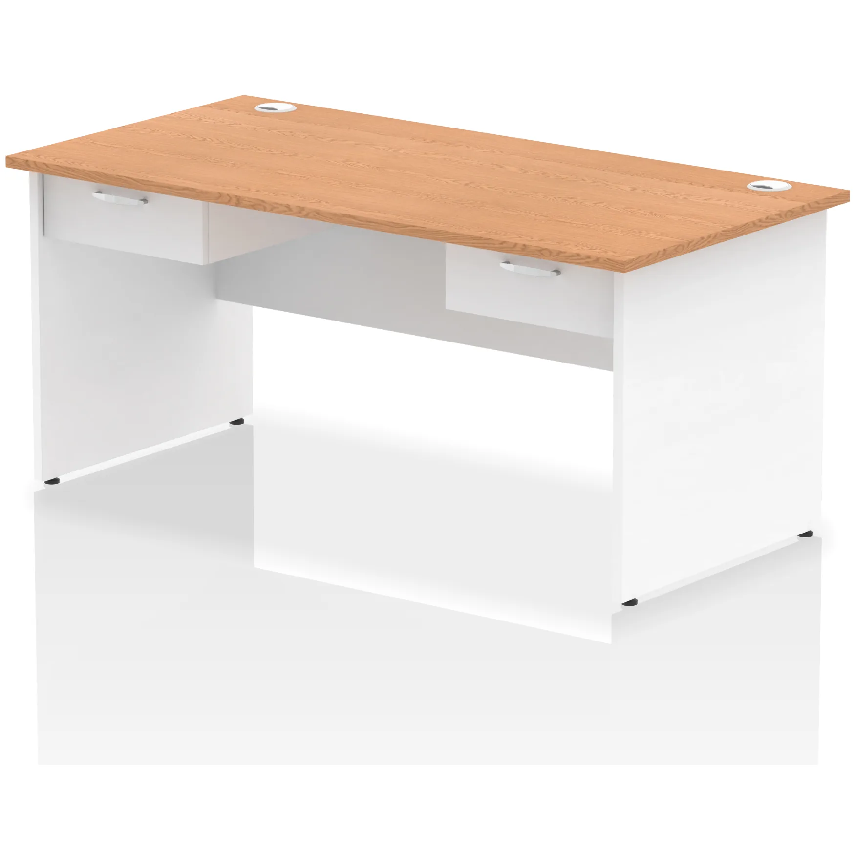 Impulse Panel End Rectangular Office Desk with Storage