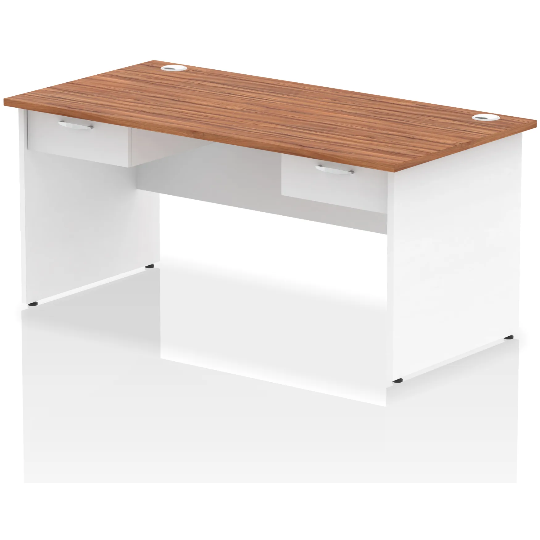 Impulse Panel End Rectangular Office Desk with Storage