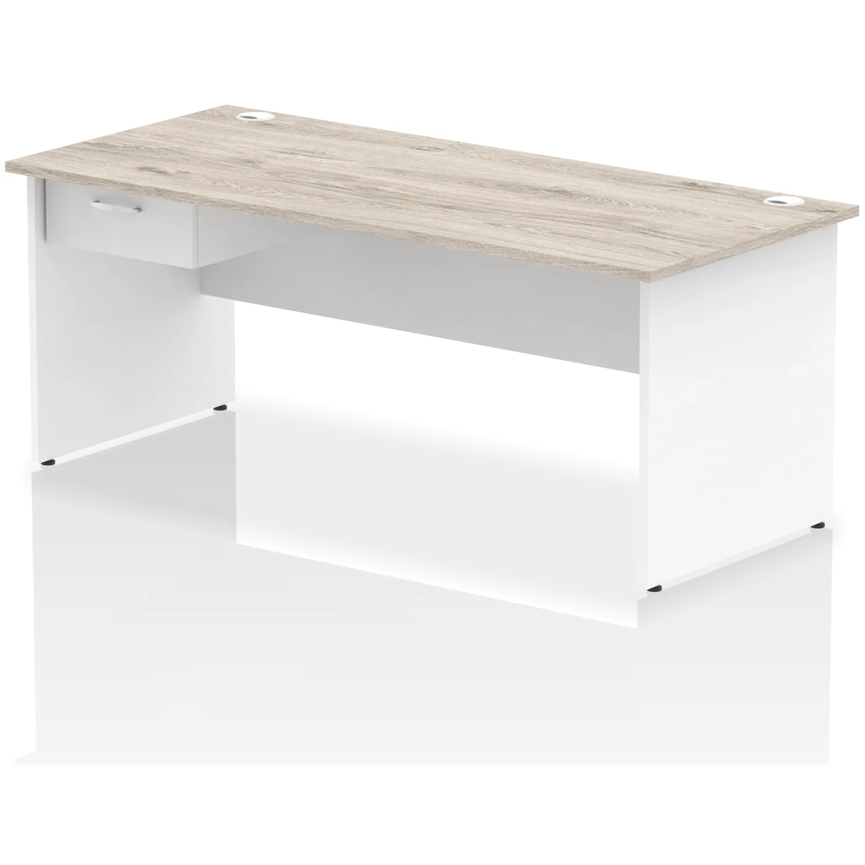 Impulse Panel End Rectangular Office Desk with Storage