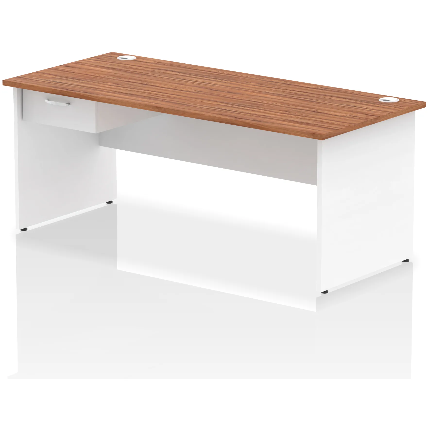 Impulse Panel End Rectangular Office Desk with Storage